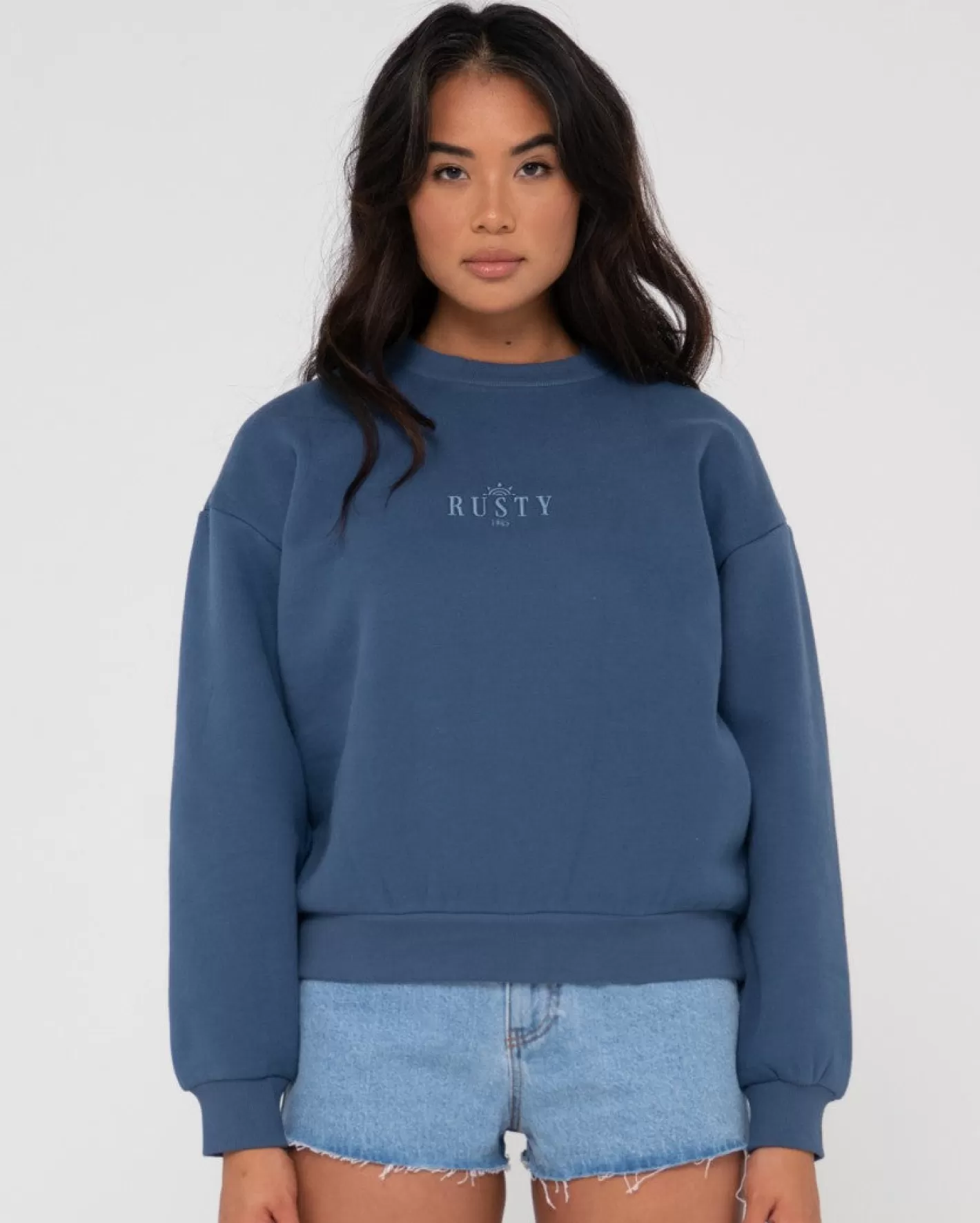Mujer Rusty Polar Con Cuello Redondo Relajado Sunrise