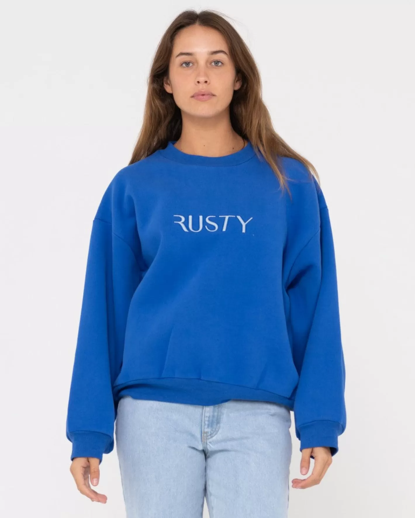 Mujer Rusty Polar De Cuello Redondo Extragrande Con Firma