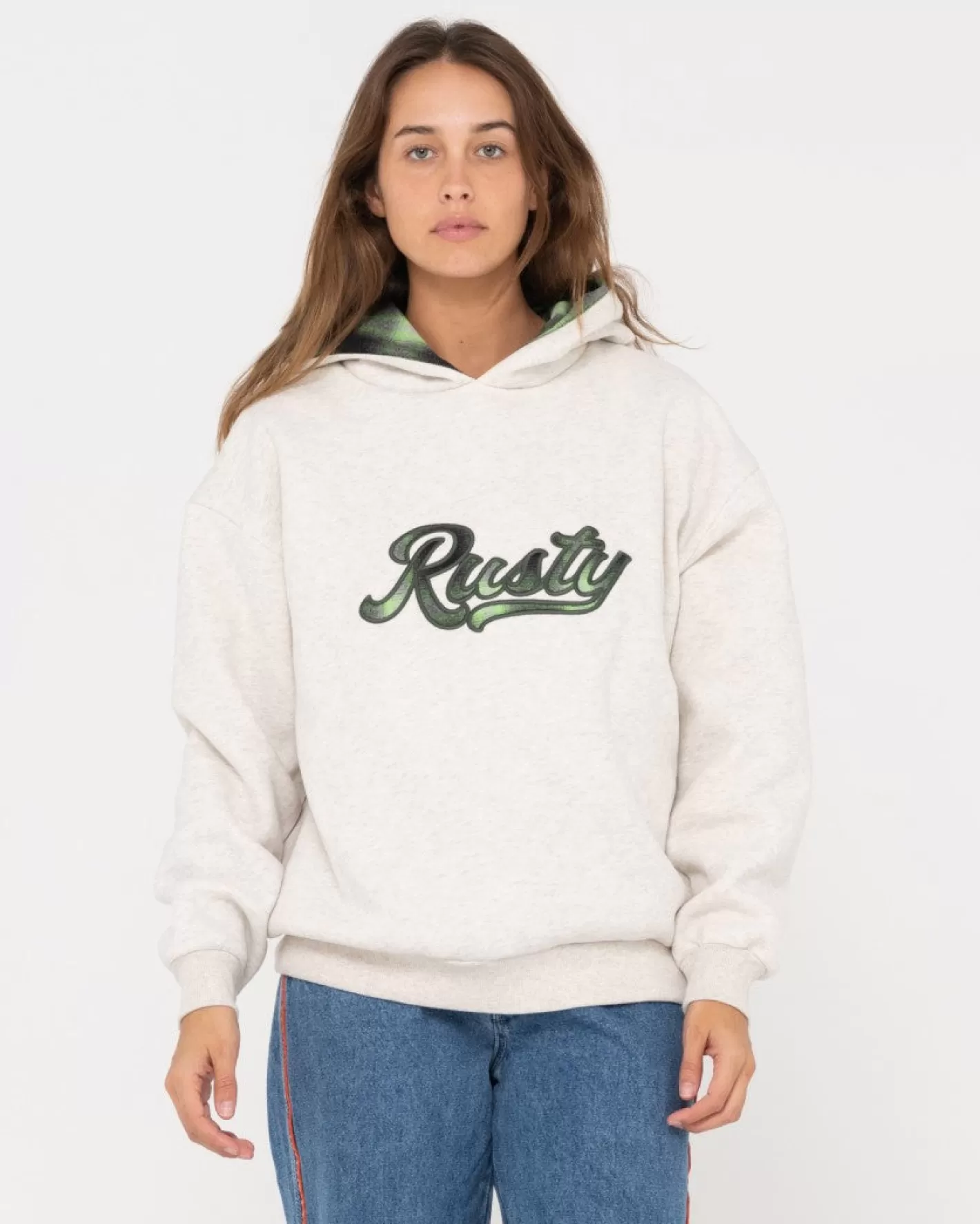 Mujer Rusty Polar Extragrande Con Capucha Country Club