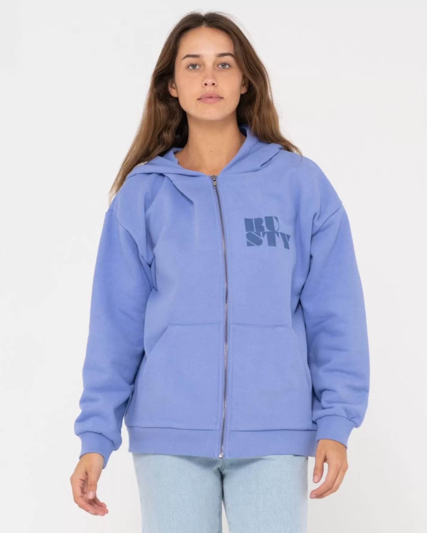 Mujer Rusty Polar Extragrande Con Capucha Y Cremallera De Code