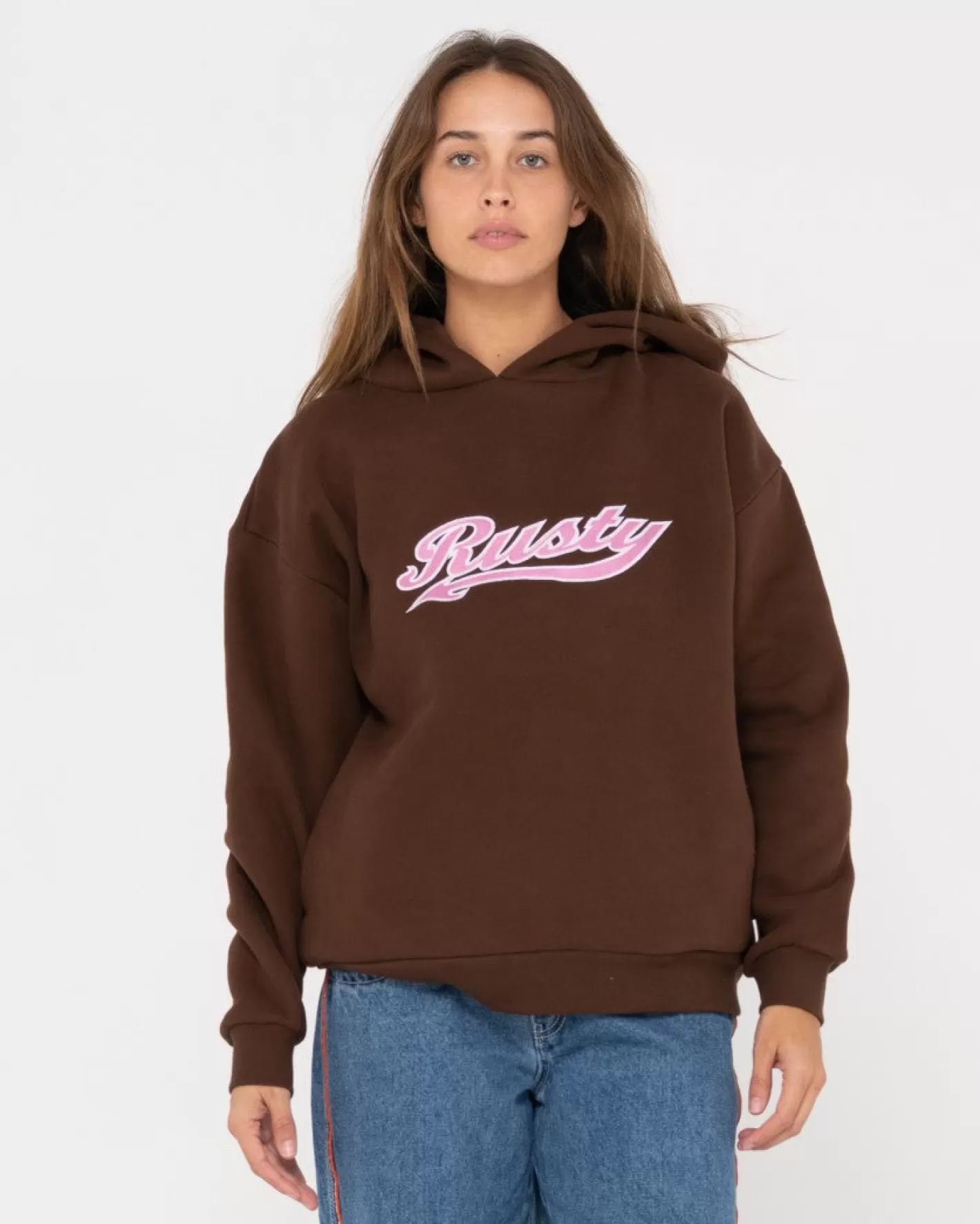 Mujer Rusty Polar Extragrande Con Capucha Y Grafico Norty