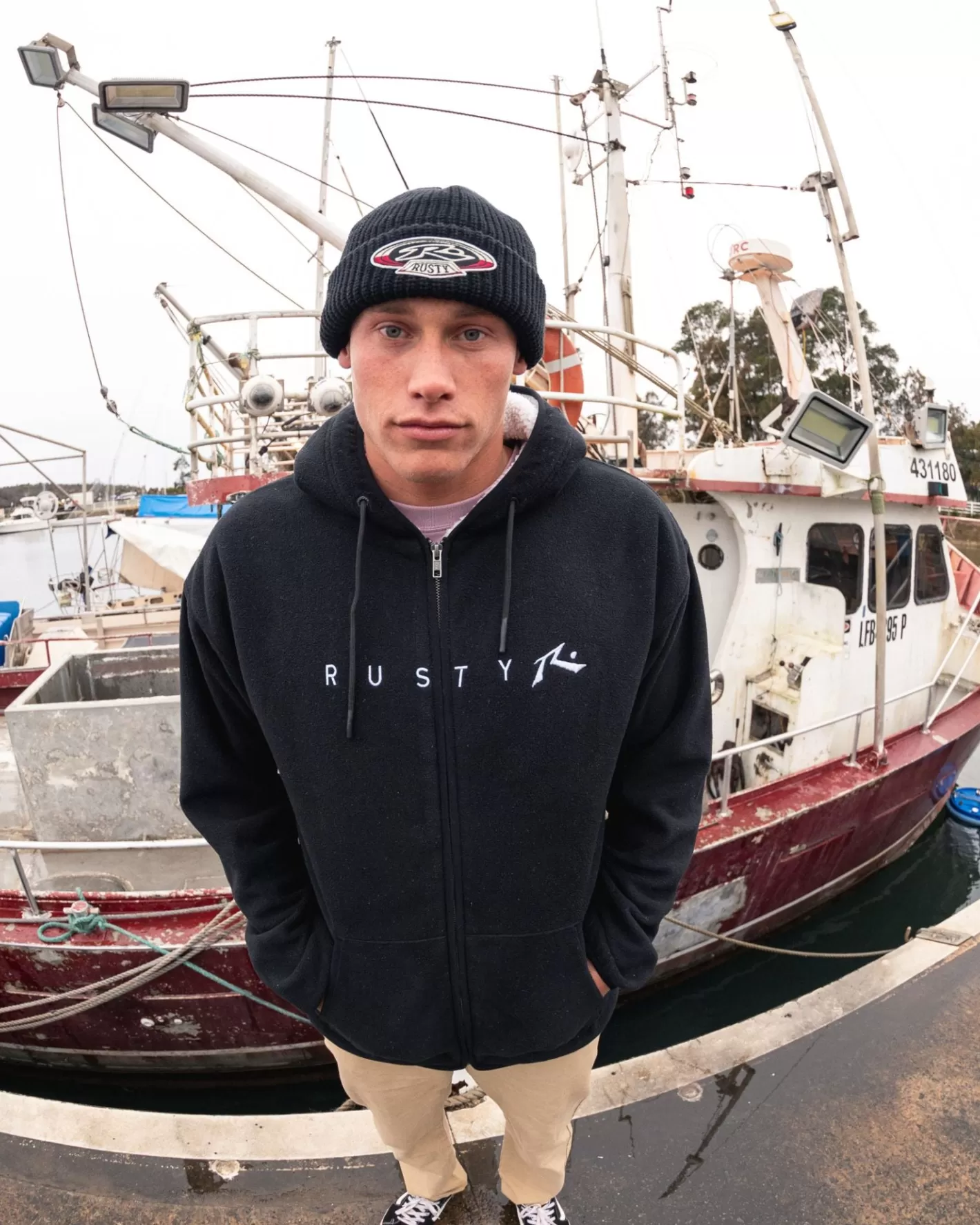 Hombre Rusty Polar Polar Con Cremallera Sherpa En Linea