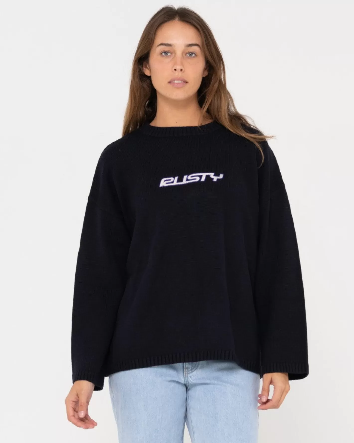 Mujer Rusty Punto Rider Relajado Con Cuello Redondo