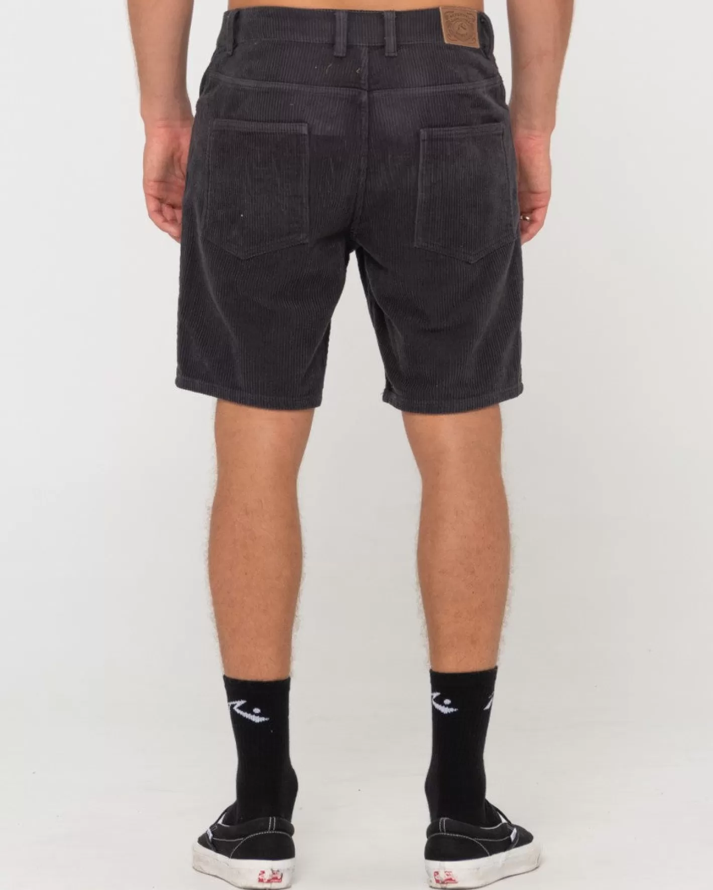 Hombre Rusty Rifts Pantalon Corto De Pana Con Lavado Vintage Y 5 Bolsillos