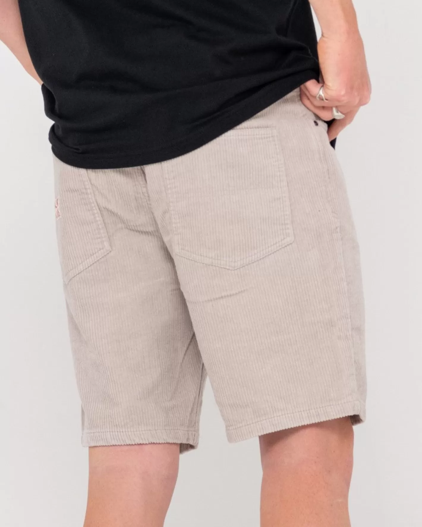 Hombre Rusty Rifts Pantalon Corto De Pana Con Lavado Vintage Y 5 Bolsillos