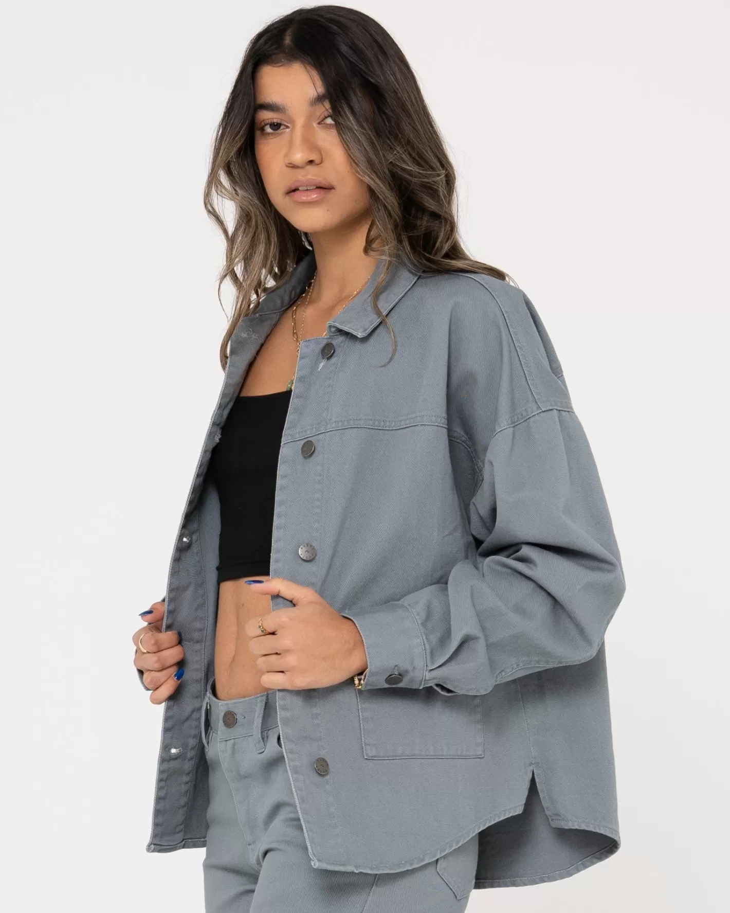 Mujer Rusty Sobrecamisa De Manga Larga Haze