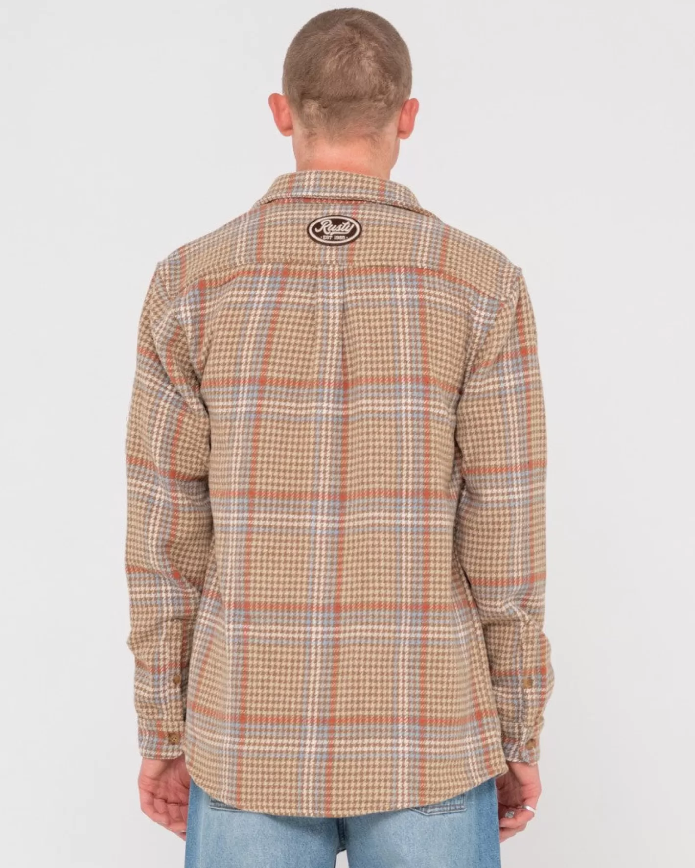 Hombre Rusty Sobrecamisa De Pata De Gallo