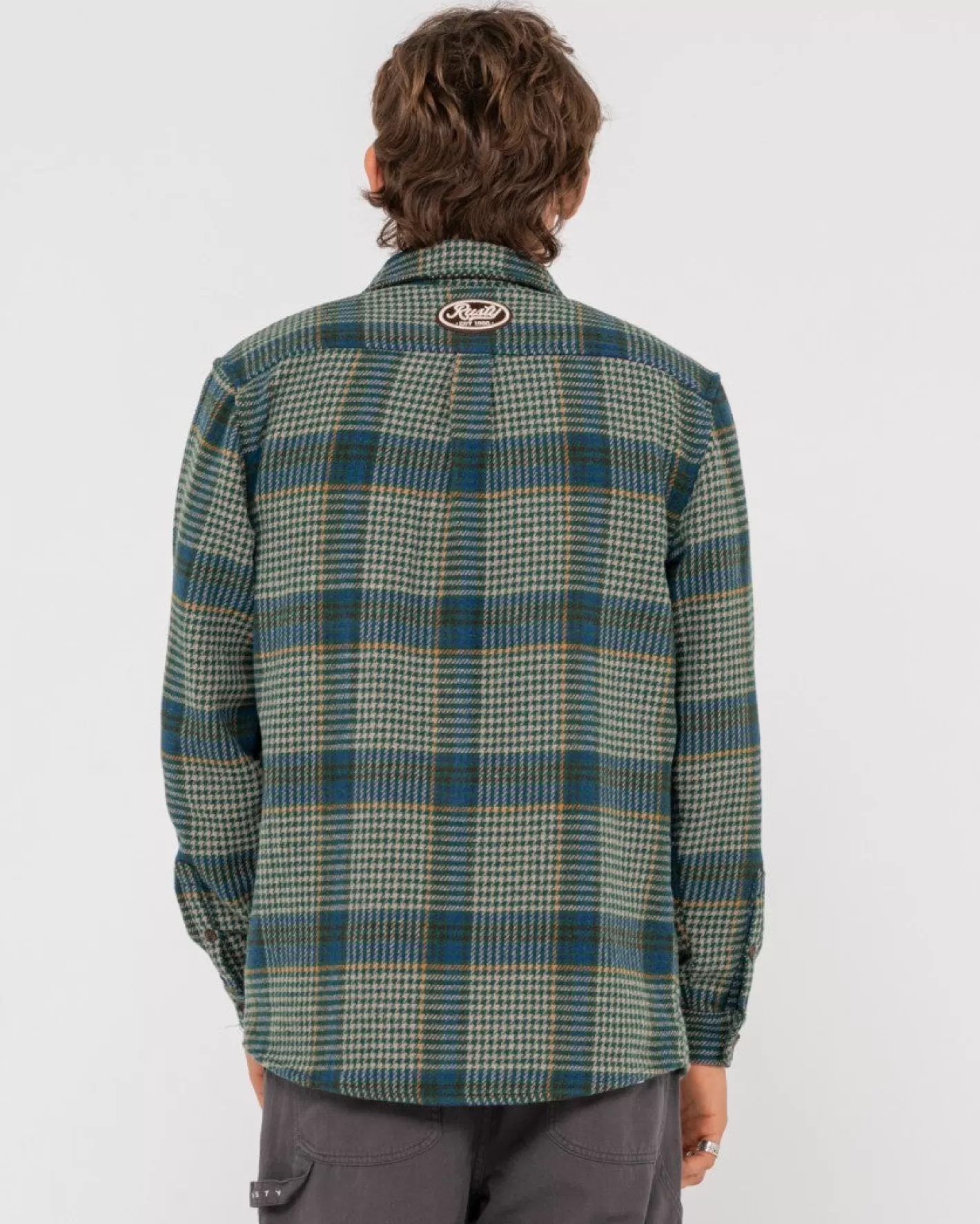 Hombre Rusty Sobrecamisa De Pata De Gallo