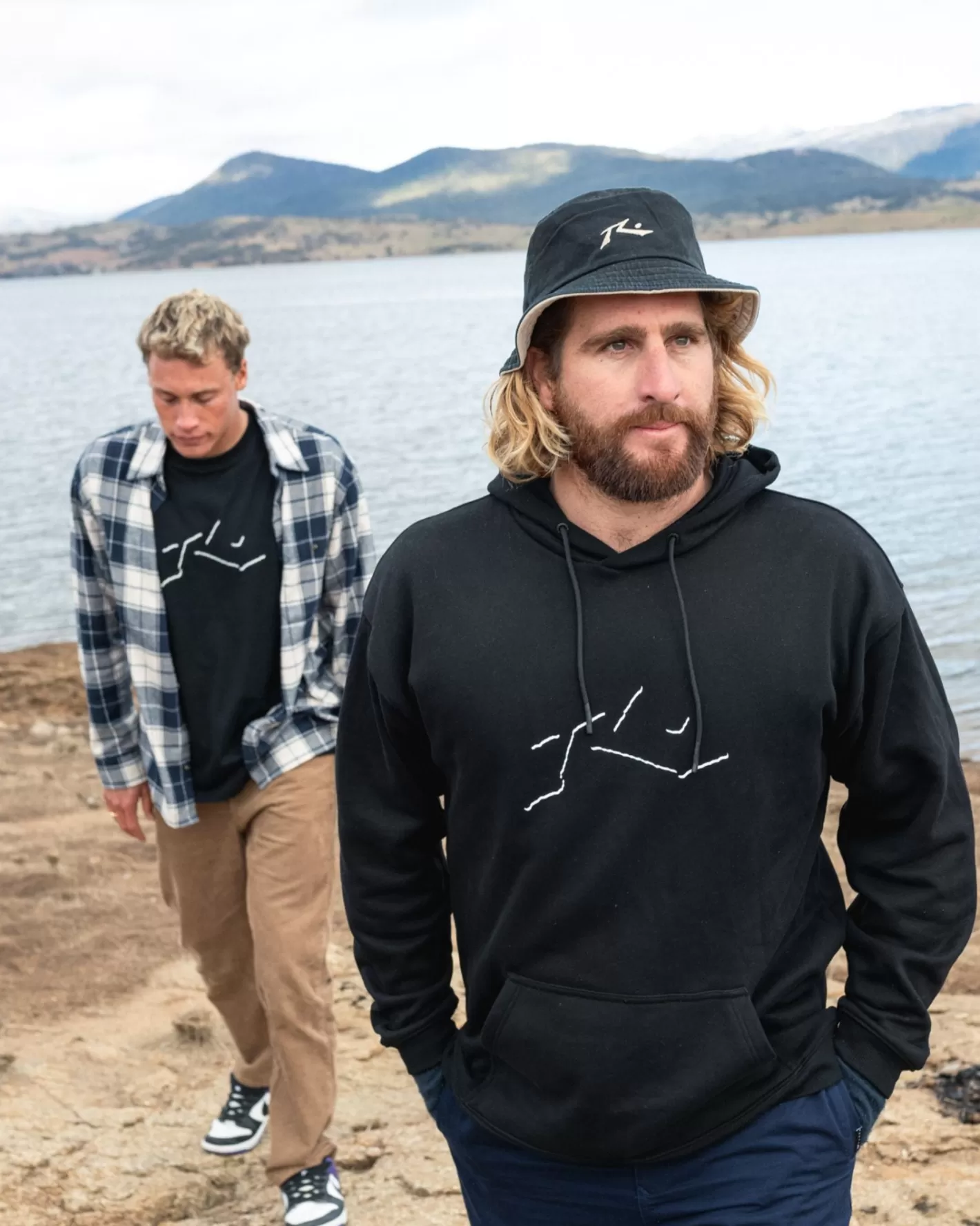 Hombre Rusty Sudadera Con Capucha De Polar Relajada Shadow R