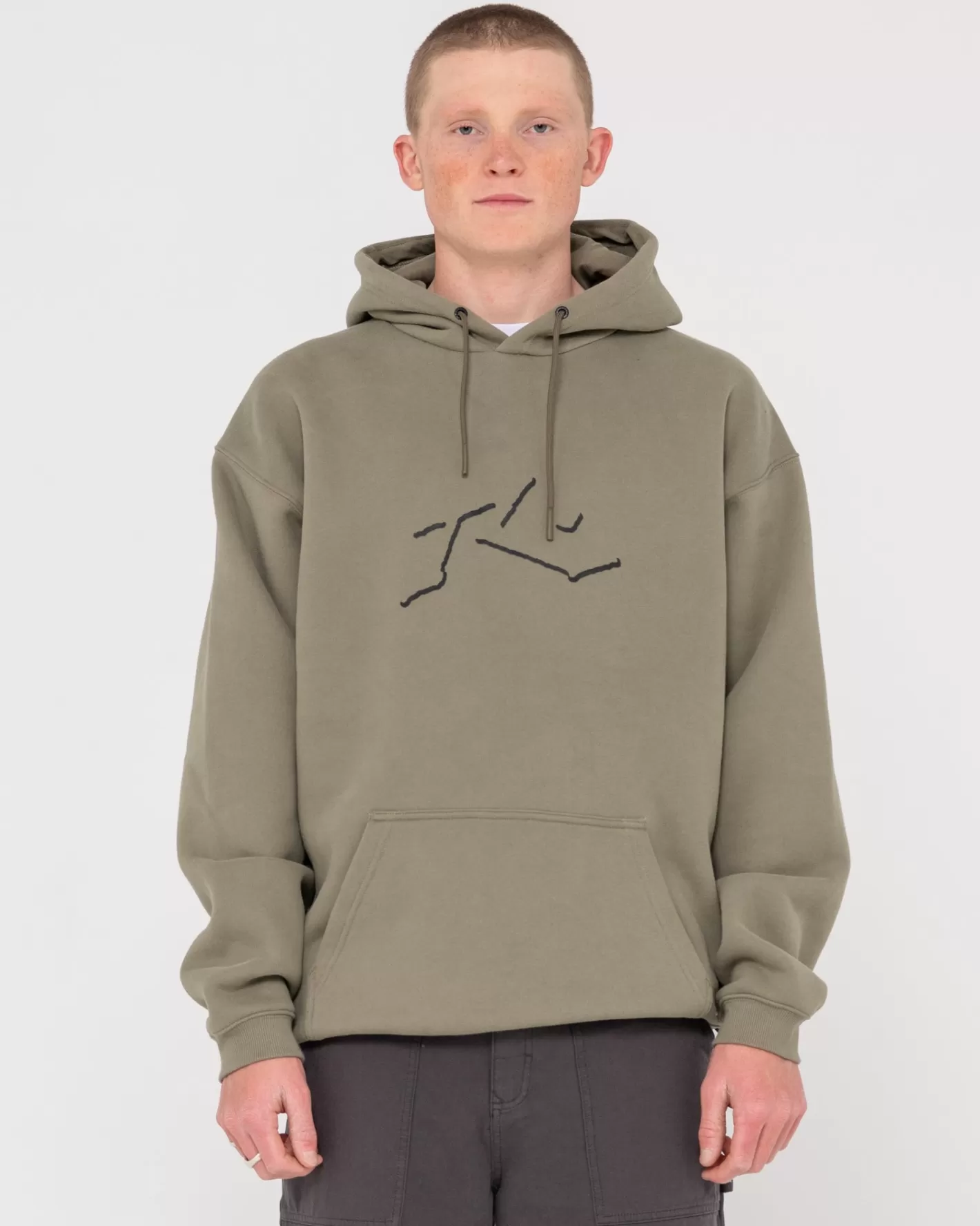 Hombre Rusty Sudadera Con Capucha De Polar Super Relajada Shadow R