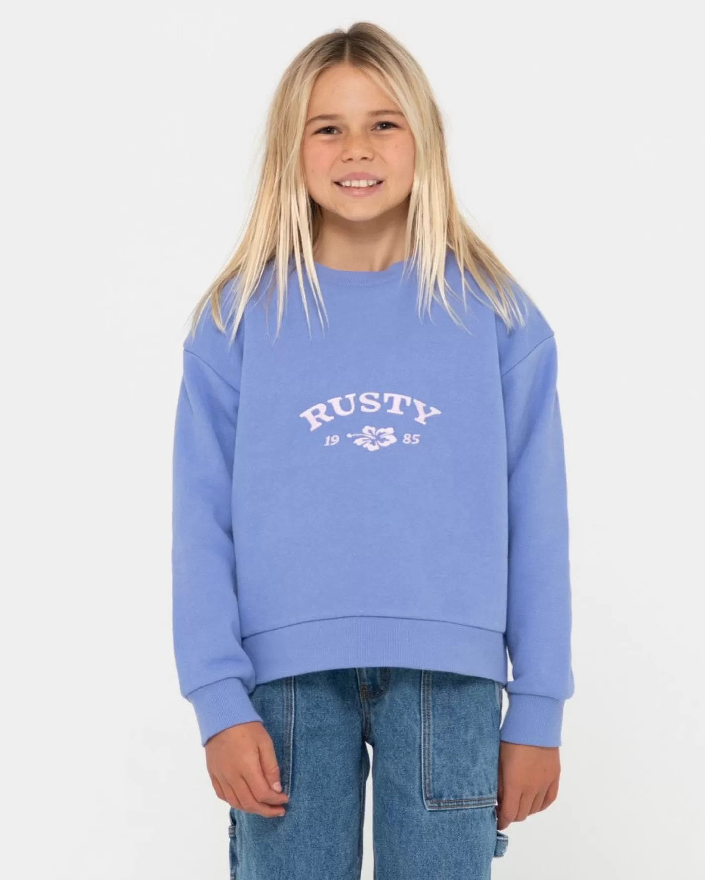 Niños Rusty Thriving Relaxed Crew Polar Para Ninas