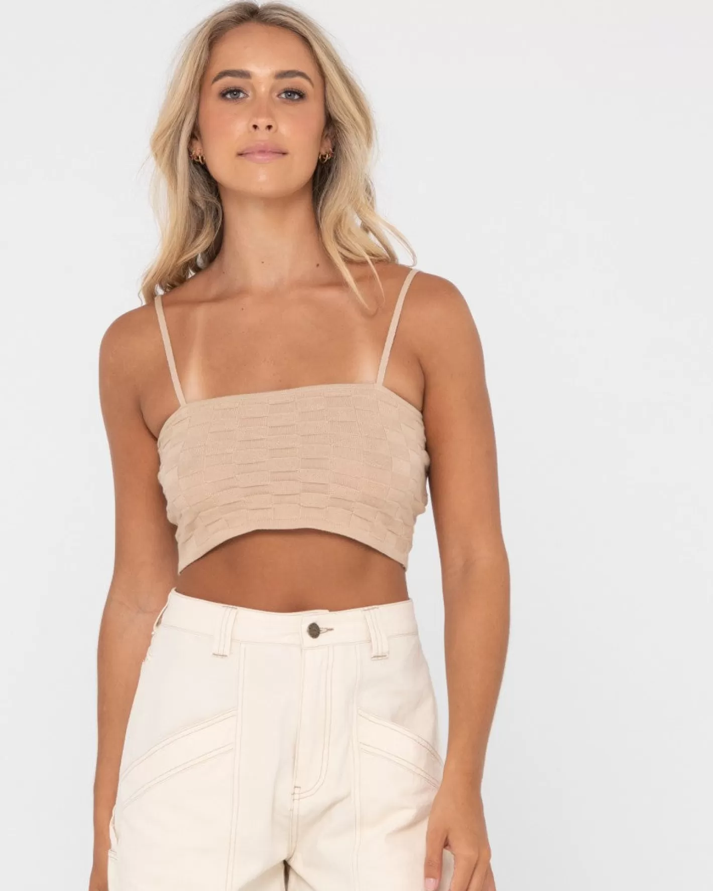 Mujer Rusty Top Corto De Punto Jai