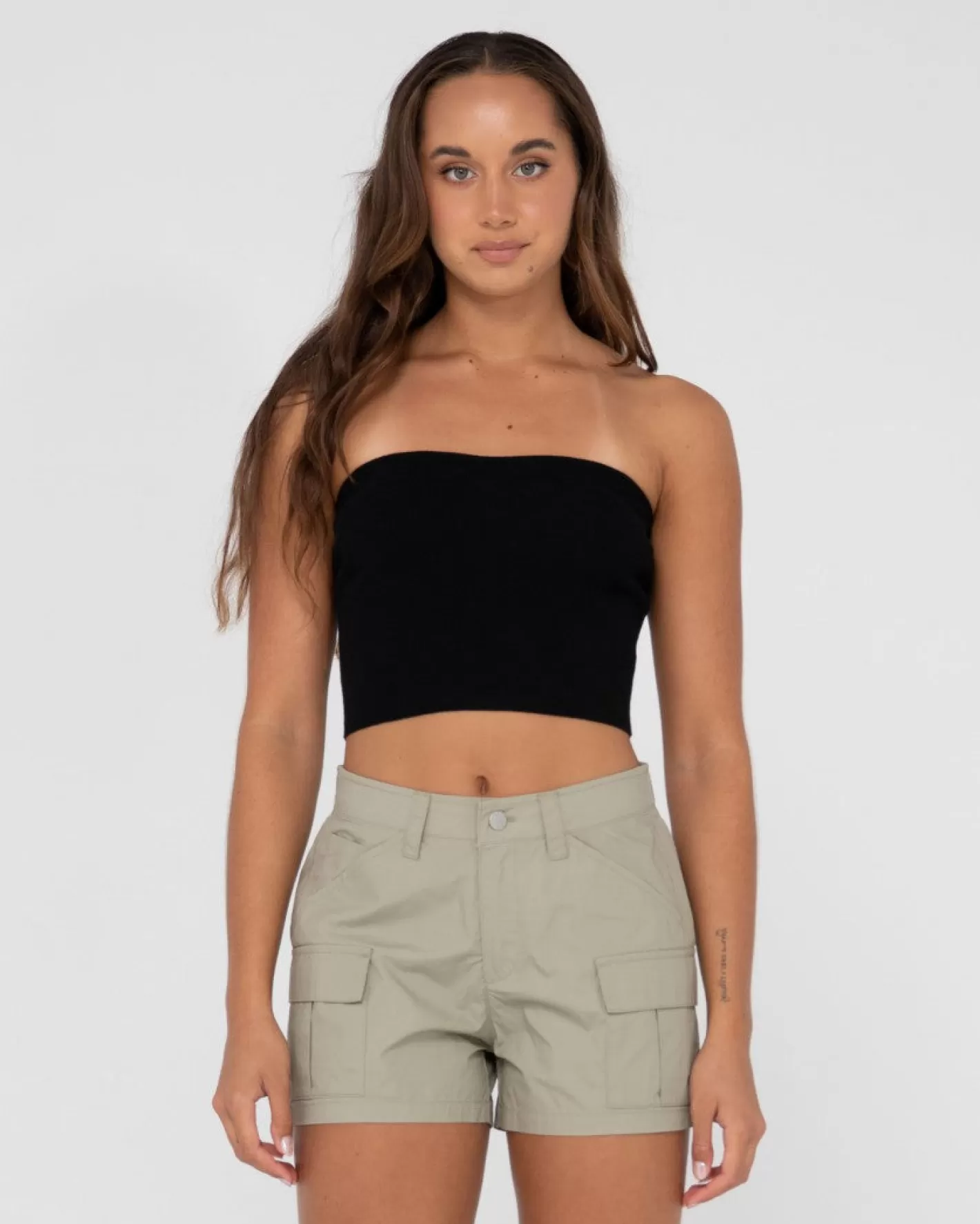 Mujer Rusty Top Corto De Punto Sin Tirantes Amelia