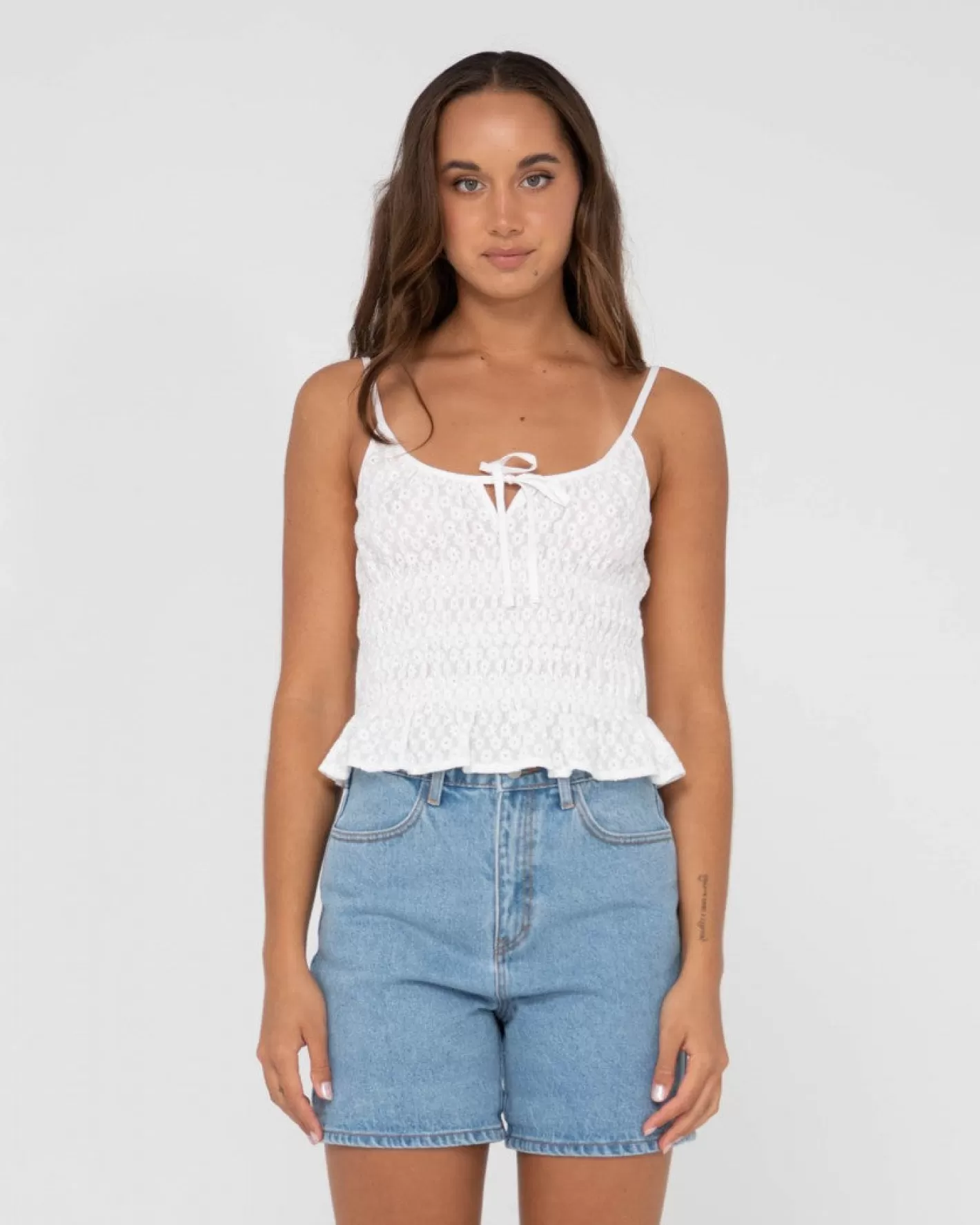 Mujer Rusty Top Corto De Tirantes Con Aberturas Effie