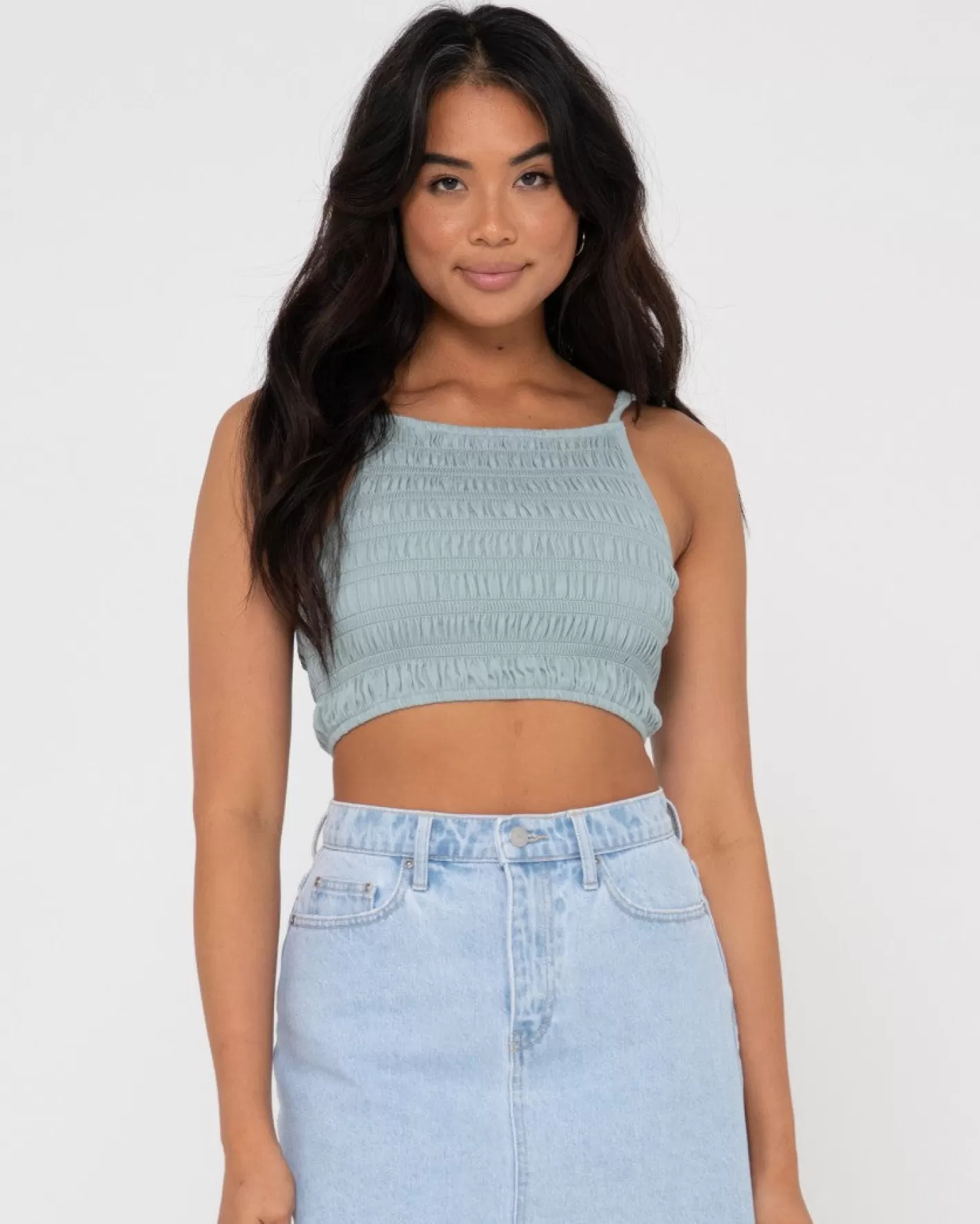 Mujer Rusty Top Corto Fruncido Danielle
