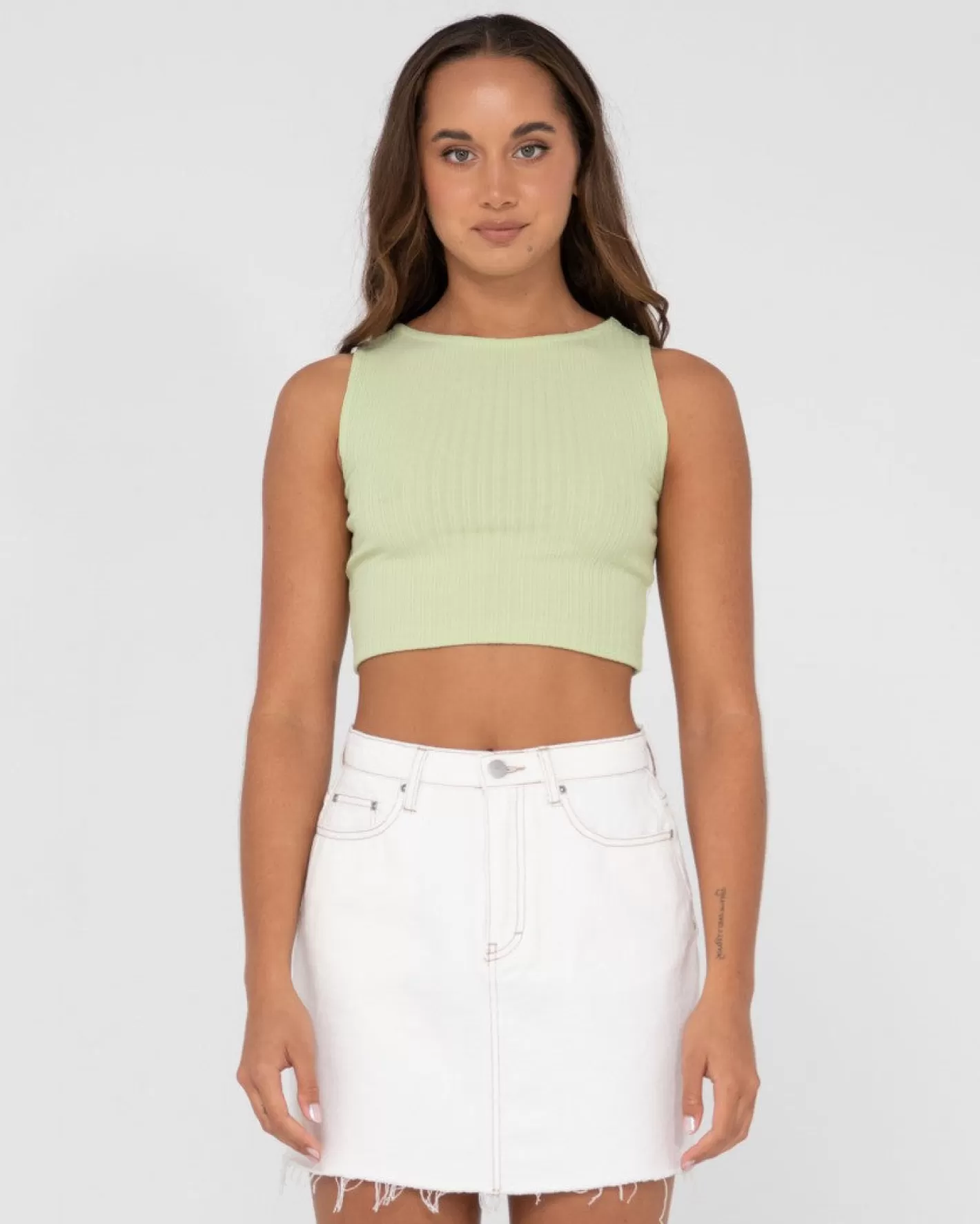 Mujer Rusty Top Corto Sin Mangas De Canale Scarlett