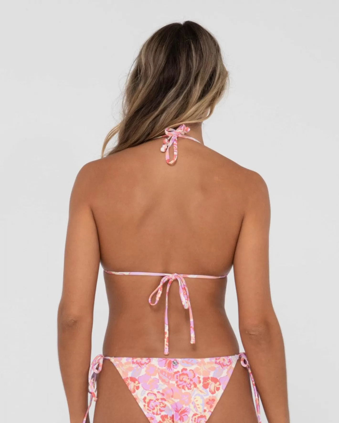 Mujer Rusty Top De Bikini Multiposicion Con Estampado Rio Hibiscus