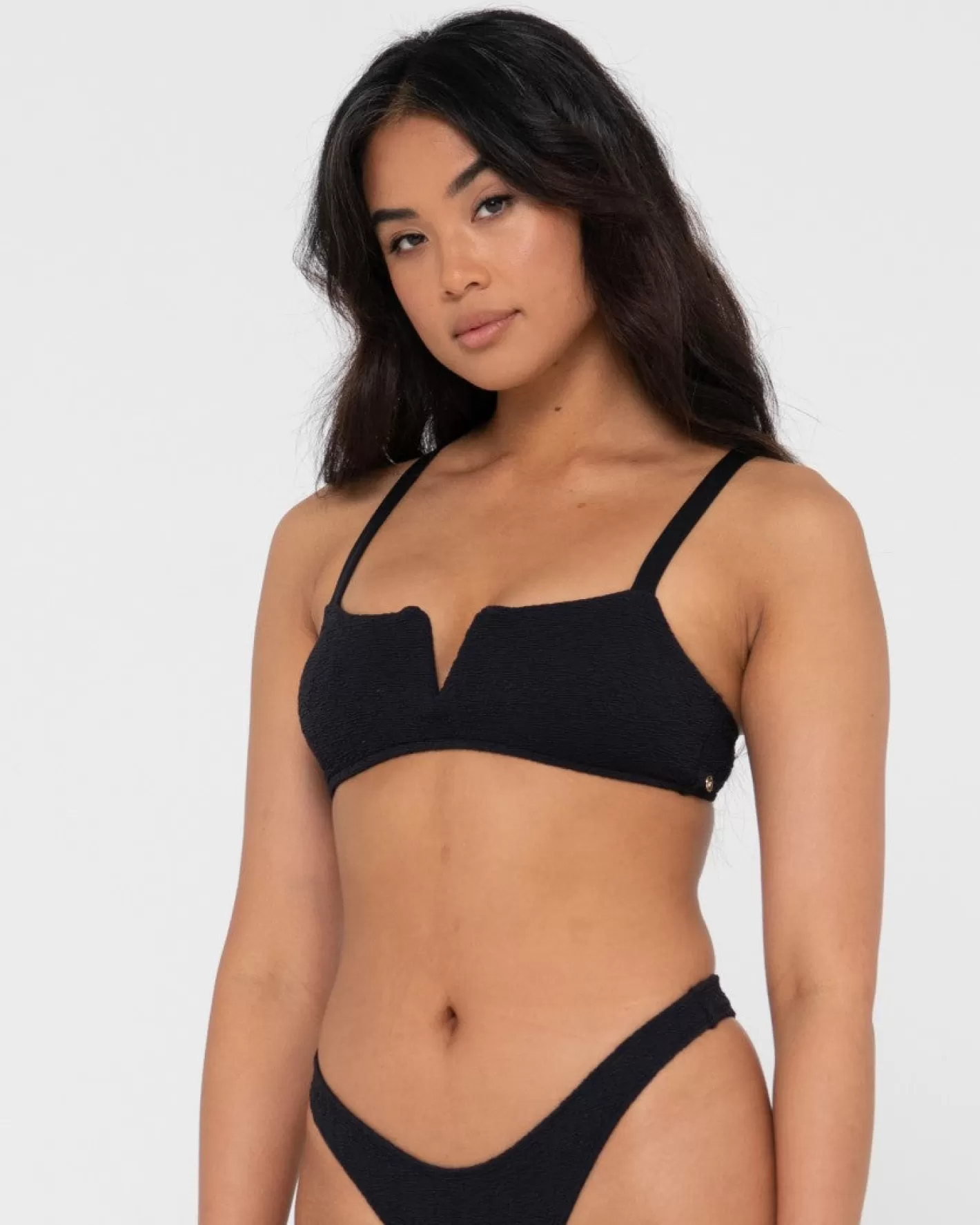 Mujer Rusty Top De Bikini Tipo Bralette Con Textura De Sandalo