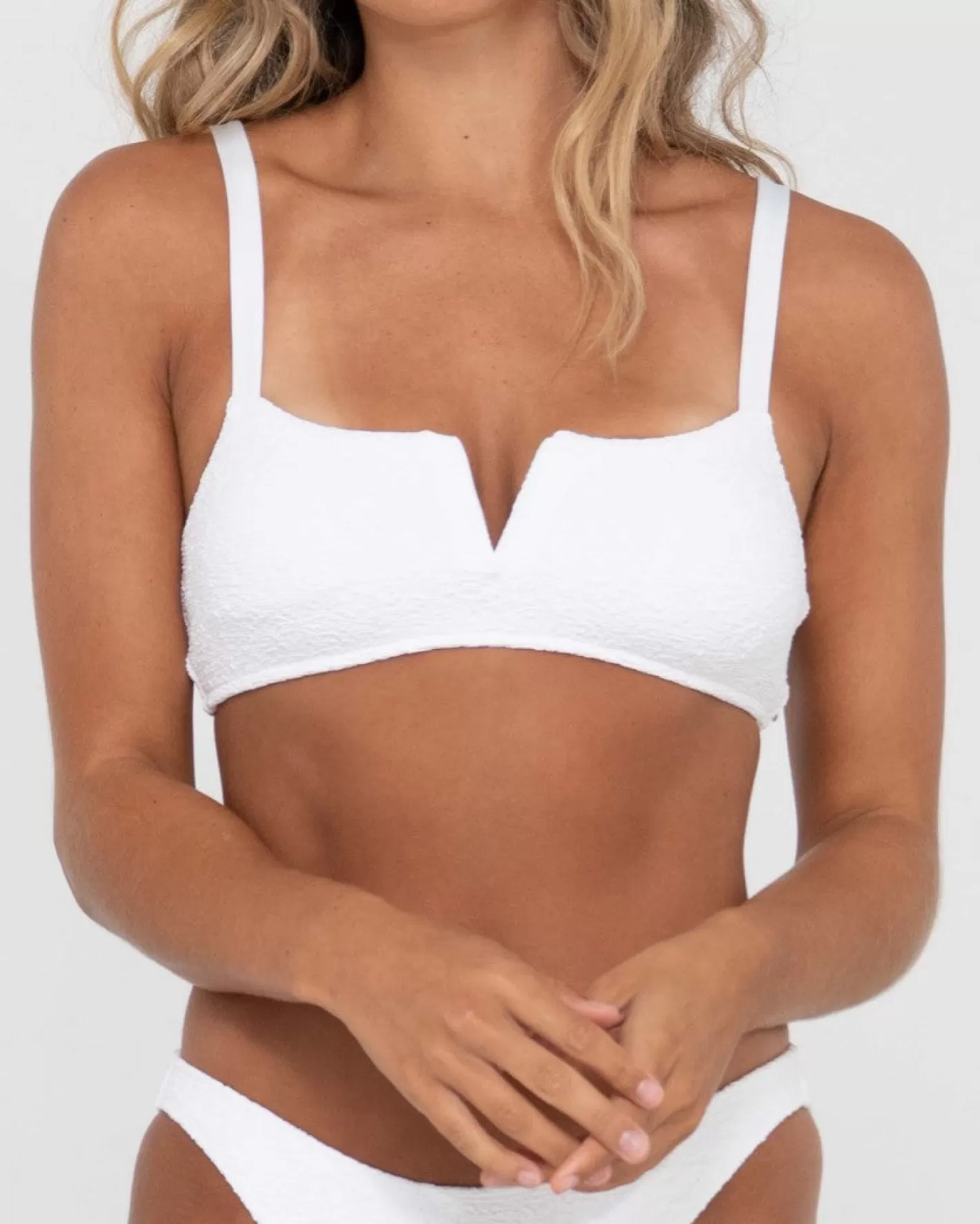 Mujer Rusty Top De Bikini Tipo Bralette Con Textura De Sandalo