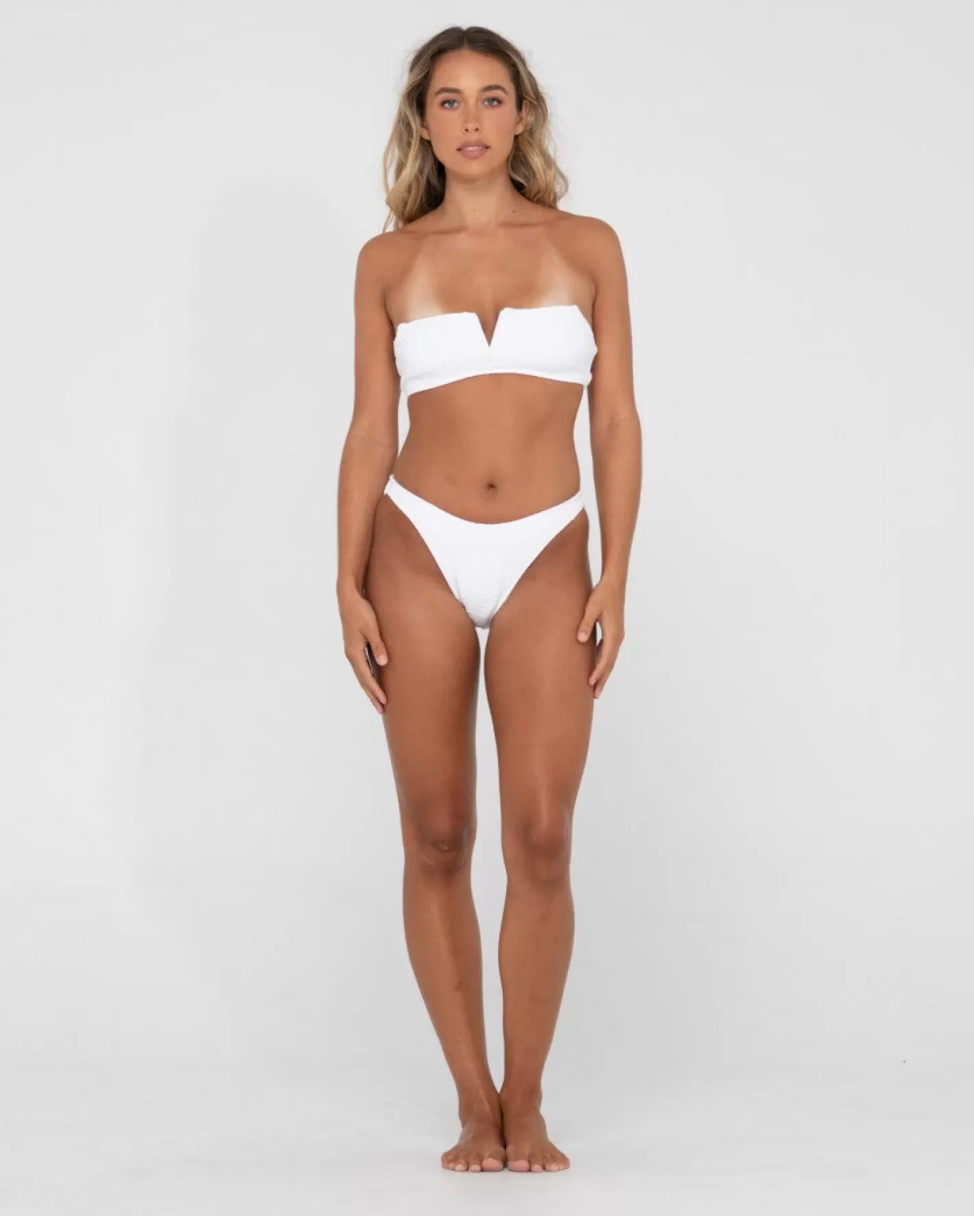Mujer Rusty Top De Bikini Tipo Bralette Con Textura De Sandalo