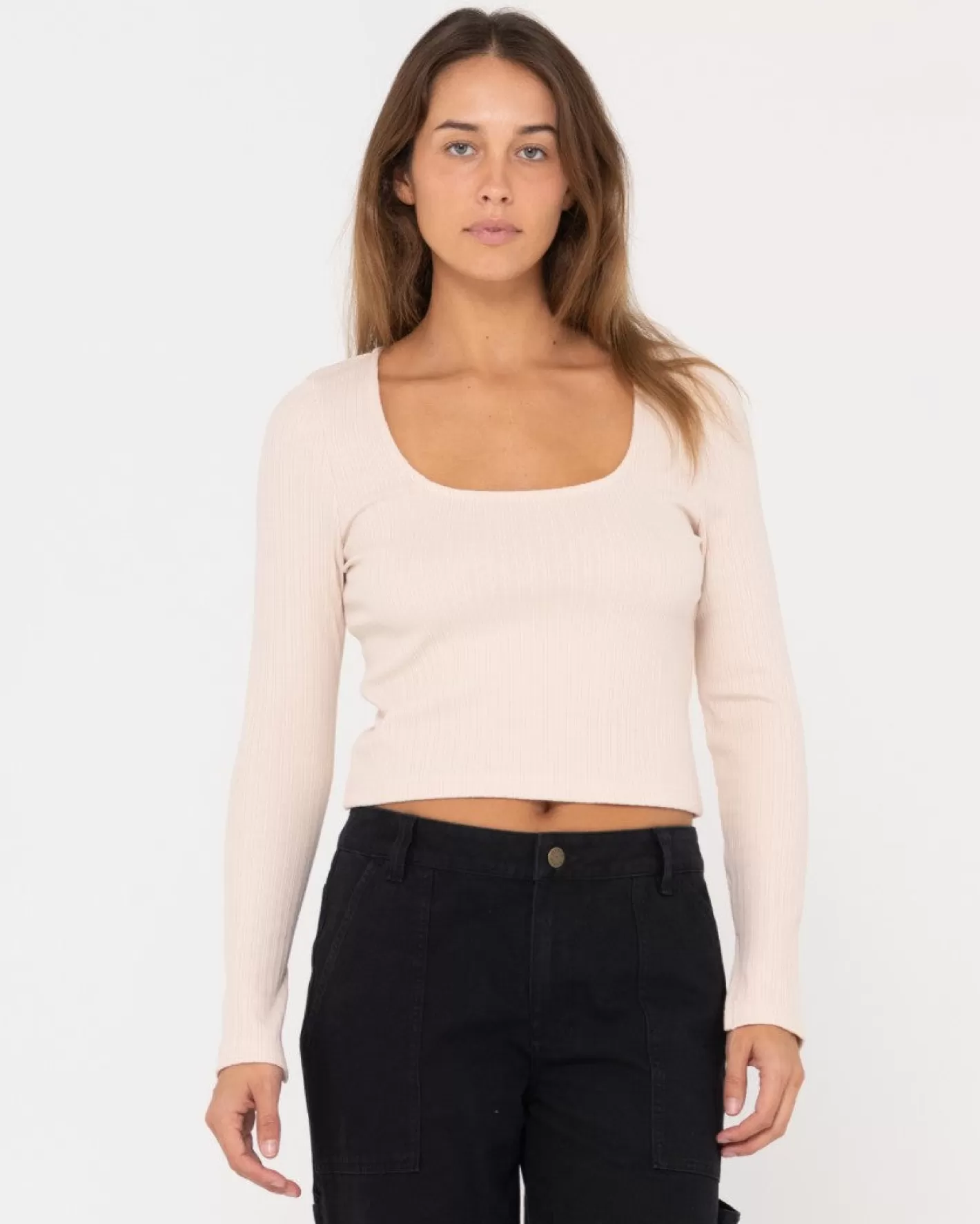 Mujer Rusty Top De Manga Larga De Canale Scarlett