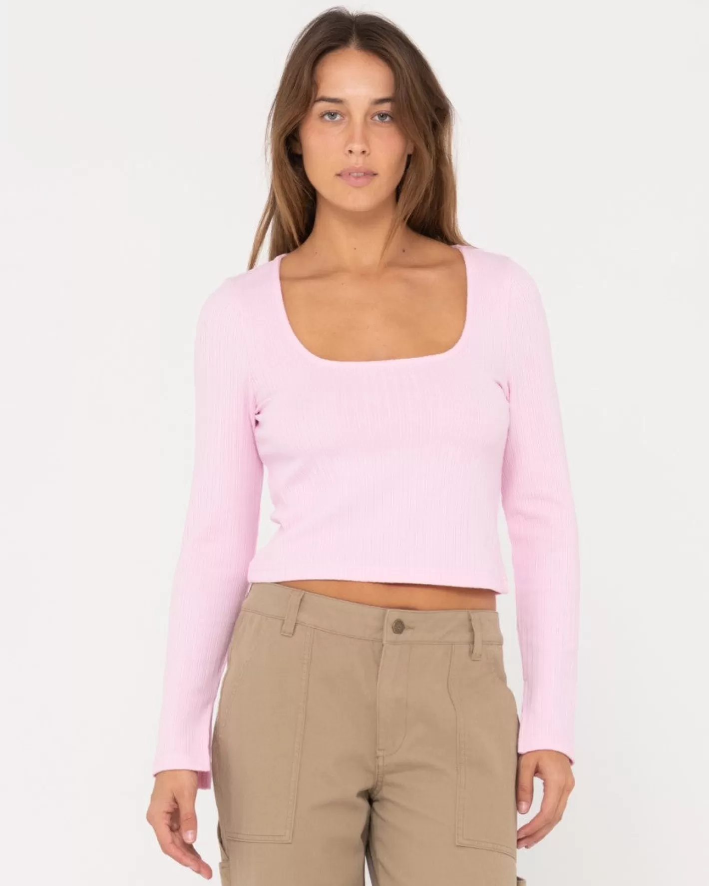 Mujer Rusty Top De Manga Larga De Canale Scarlett