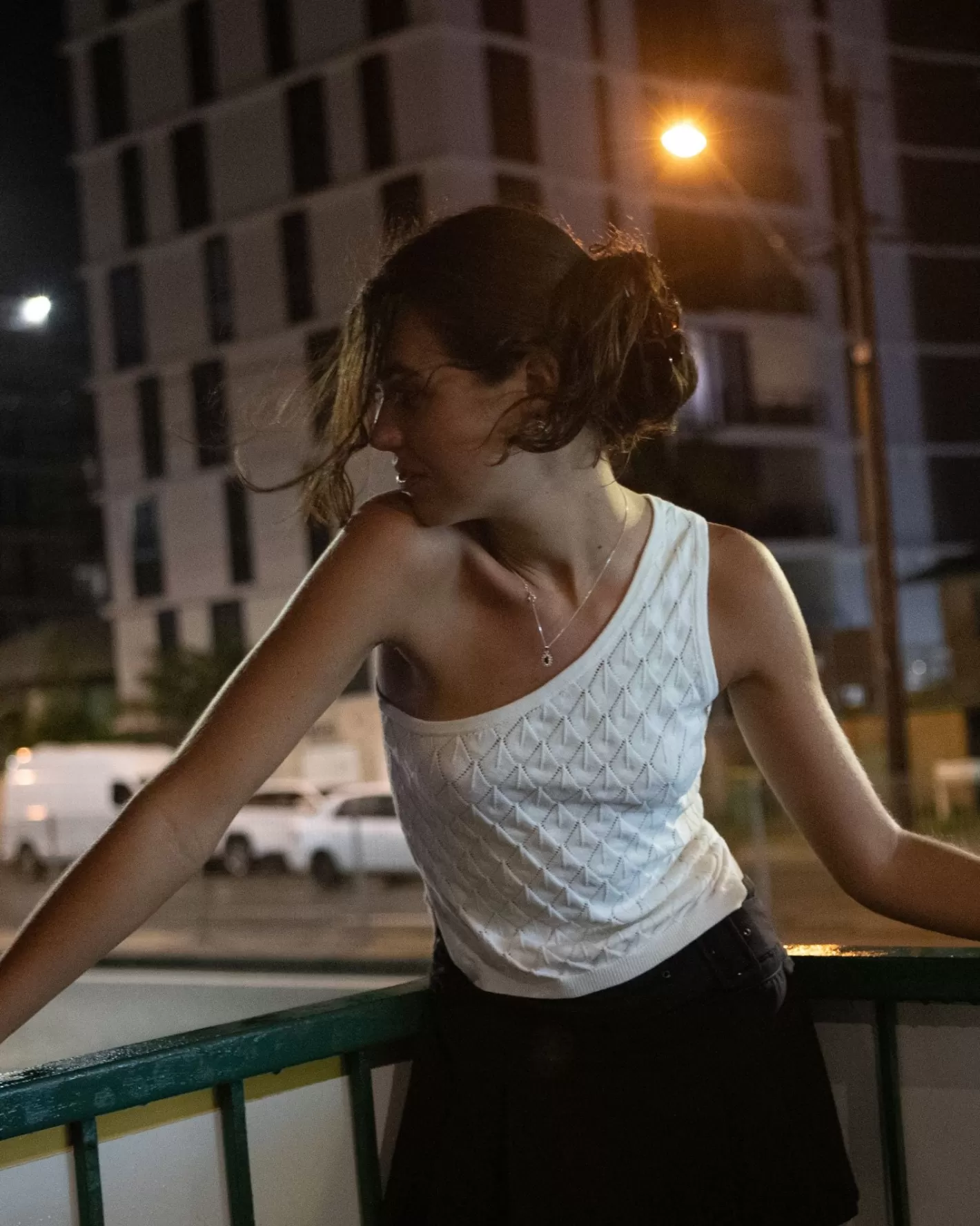 Mujer Rusty Top De Punto Con Un Hombro Leo