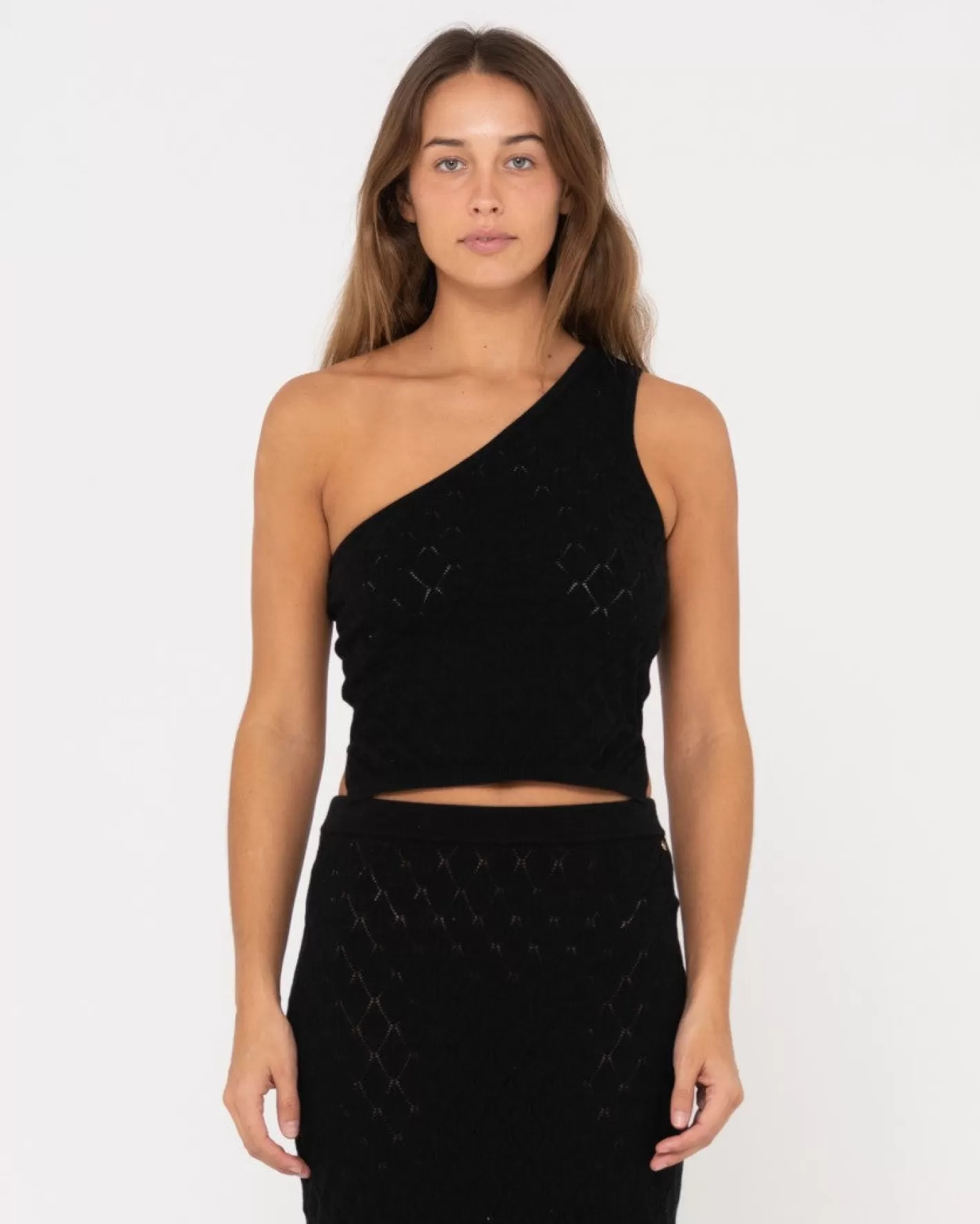 Mujer Rusty Top De Punto Con Un Hombro Leo