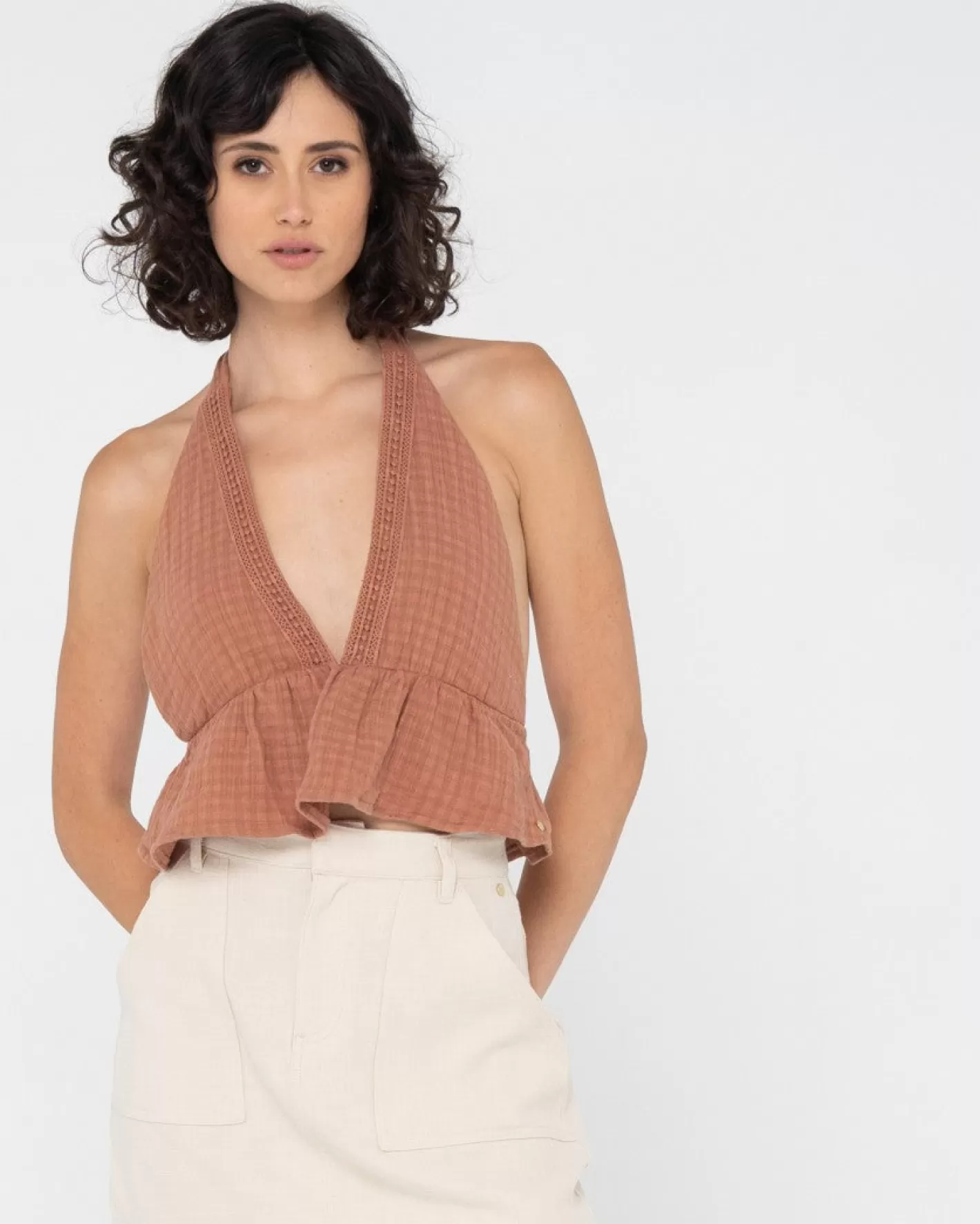 Mujer Rusty Top Halter Sundowner