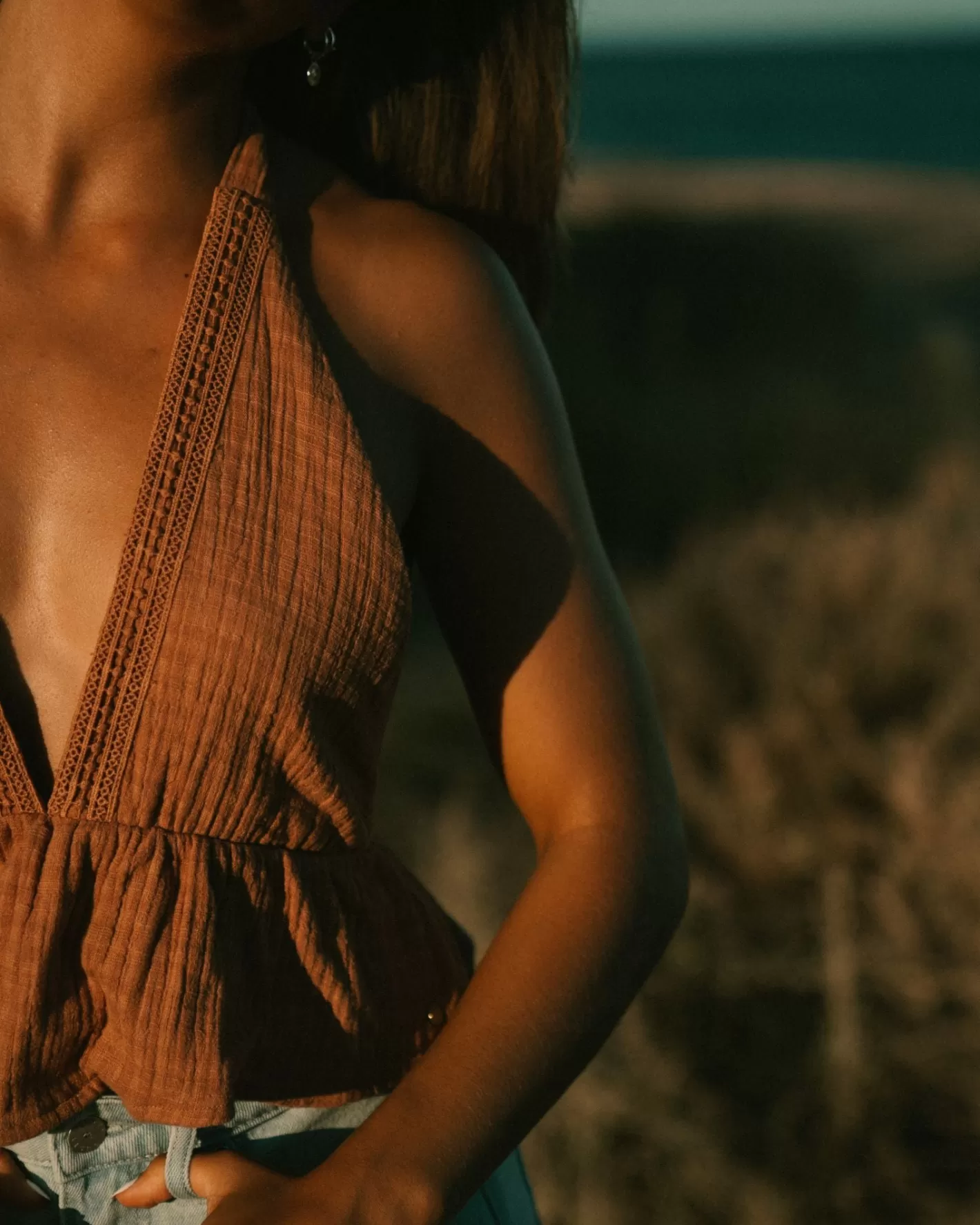 Mujer Rusty Top Halter Sundowner