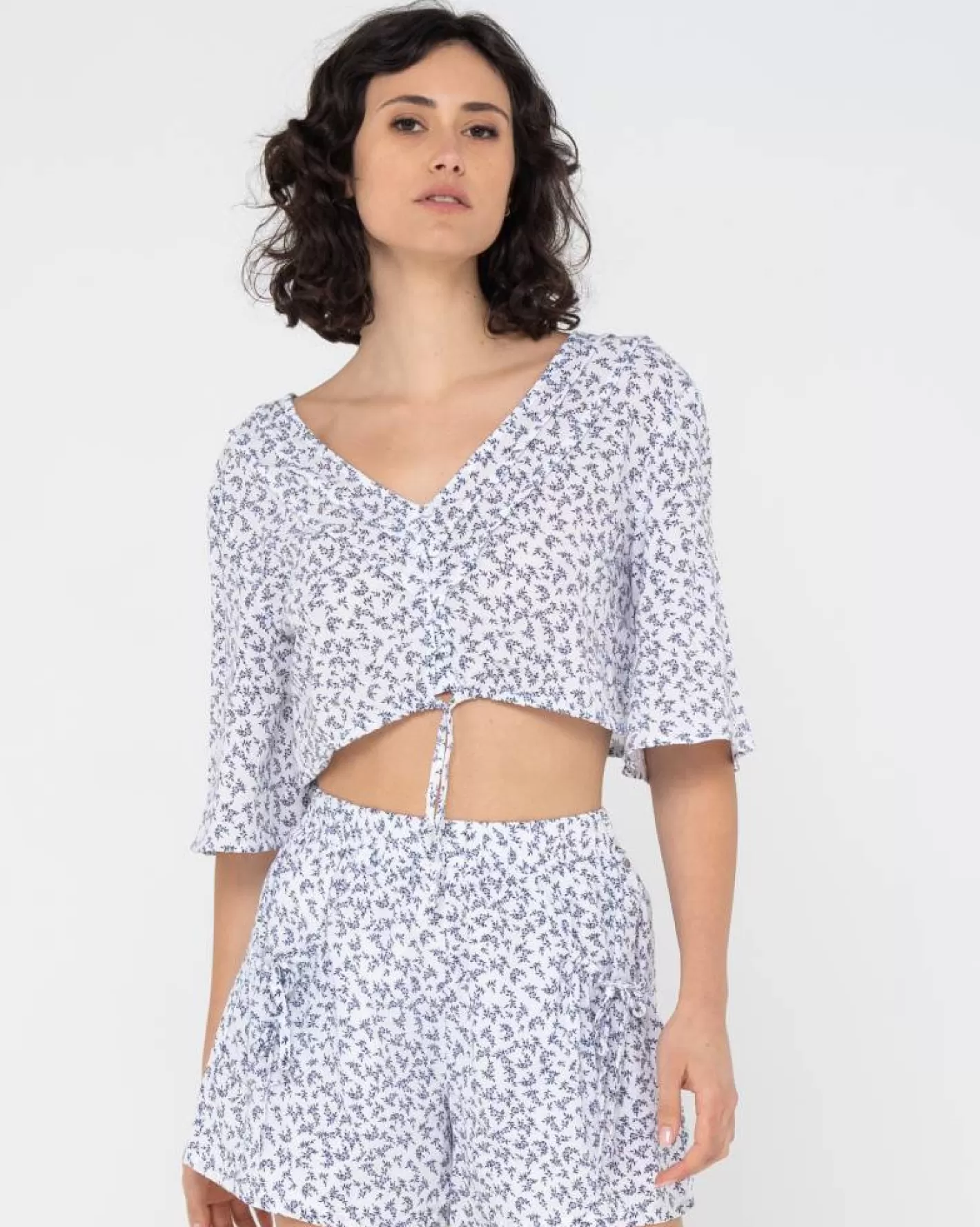 Mujer Rusty Top Manga Corta Samana