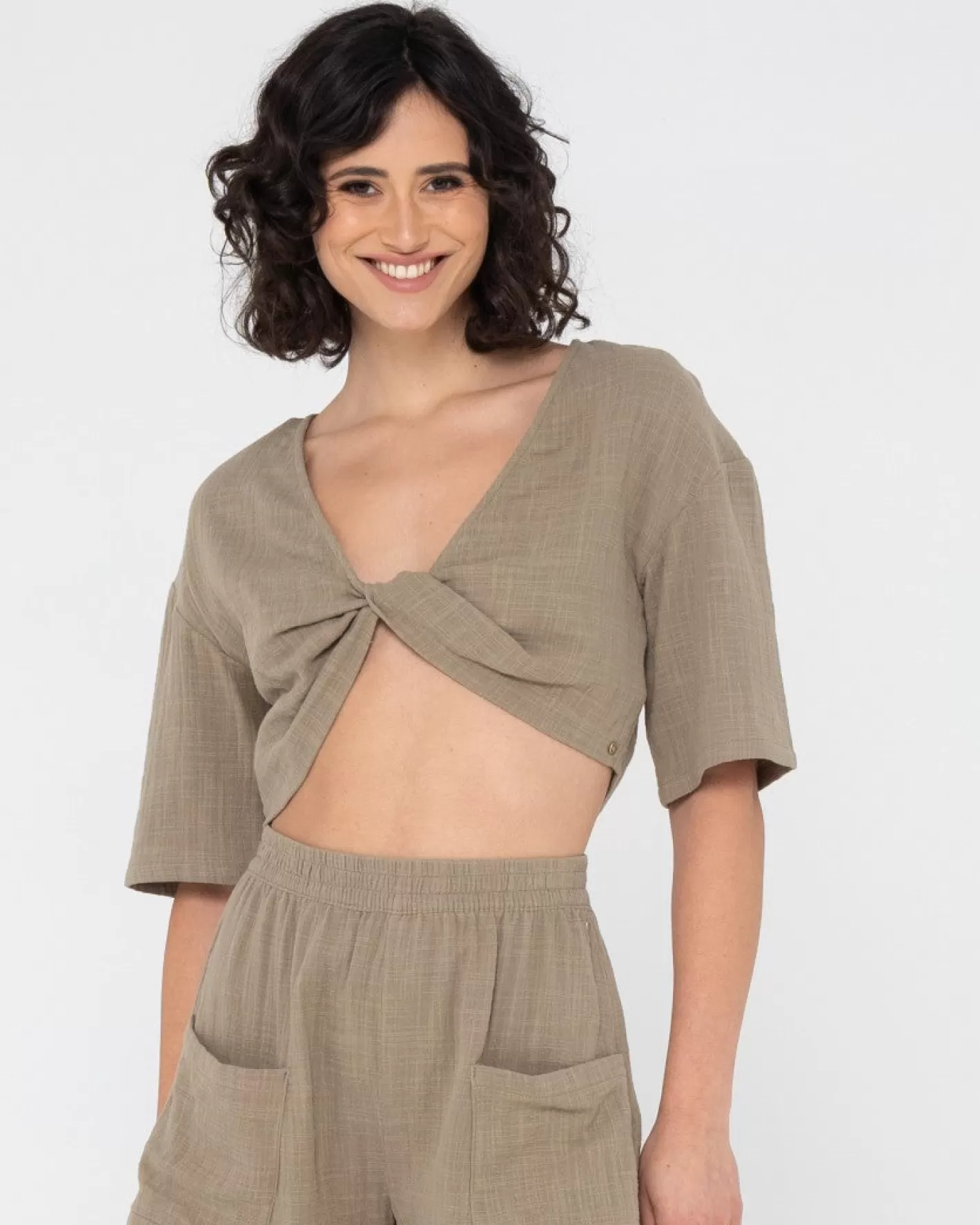 Mujer Rusty Top Reversible Retorcido En Algun Lugar