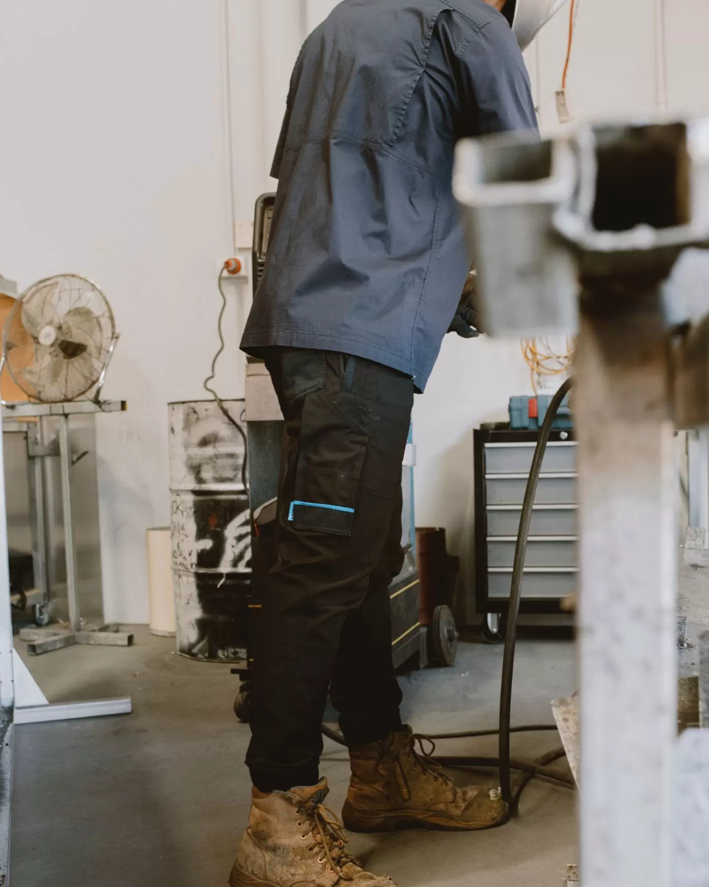 Rusty Tr246 Pantalon De Trabajo Elastico Con 9 Bolsillos Y Punos