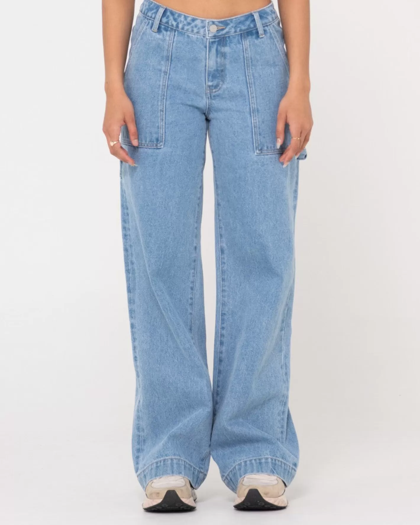 Mujer Rusty Vaqueros Carpinteros De Mezclilla De Talle Bajo Billie
