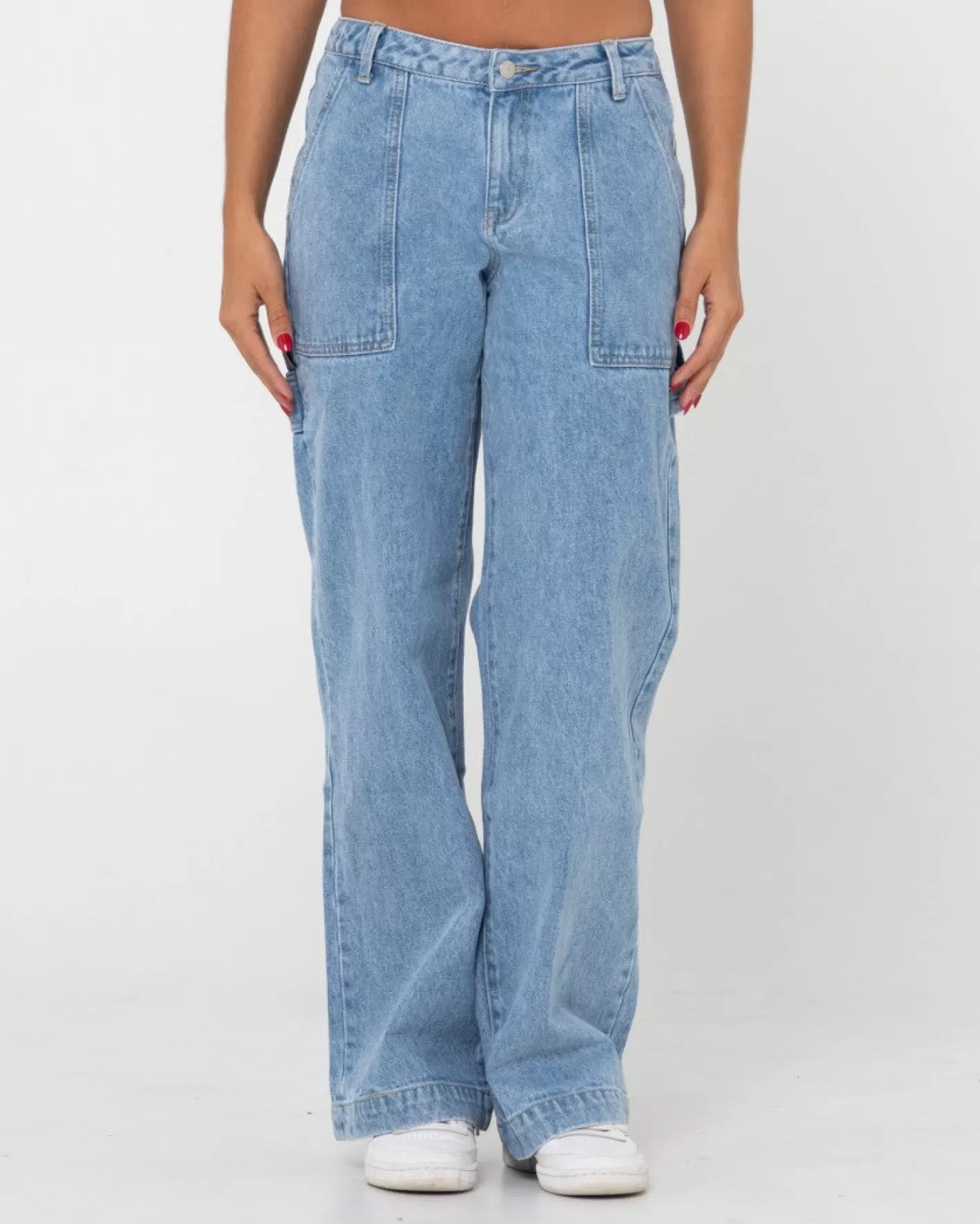 Mujer Rusty Vaqueros Carpinteros De Mezclilla De Talle Bajo Billie