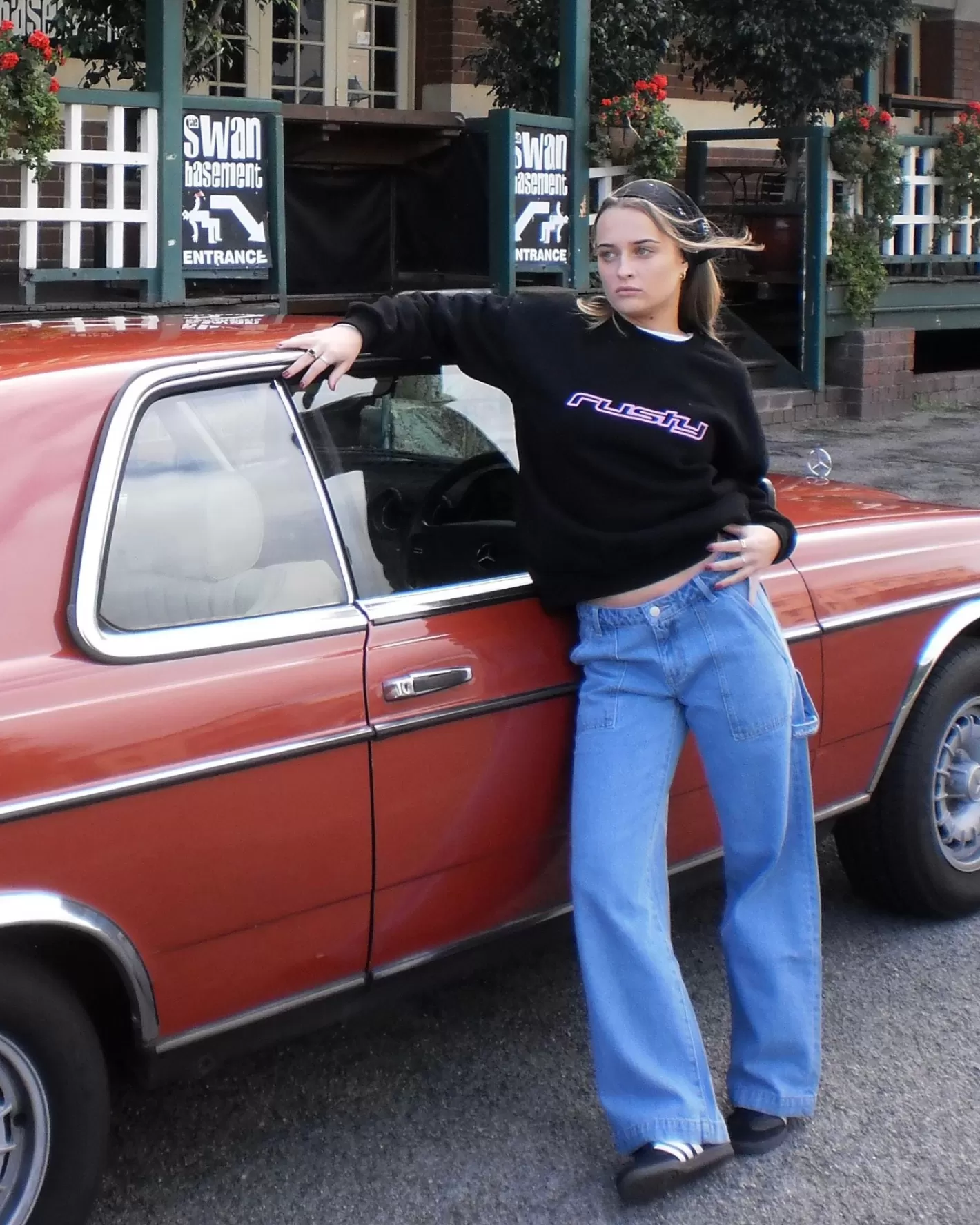 Mujer Rusty Vaqueros Carpinteros De Mezclilla De Talle Bajo Billie