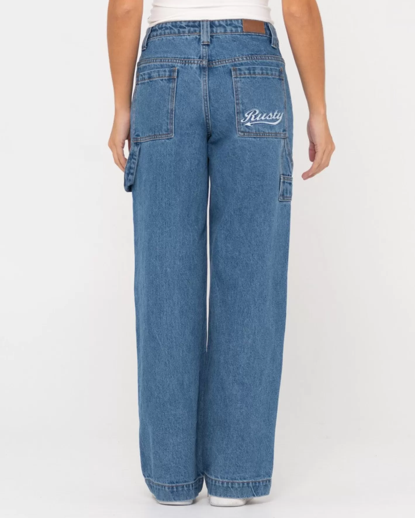 Mujer Rusty Vaqueros Carpinteros De Mezclilla De Talle Bajo Billie