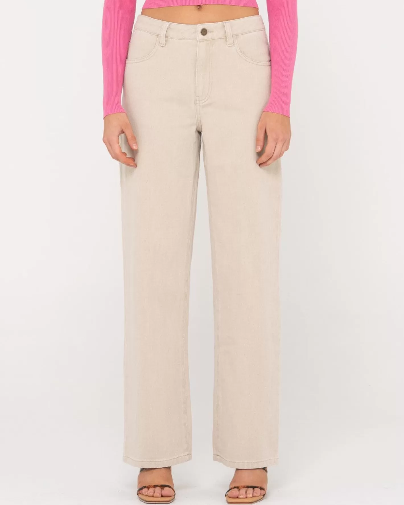 Mujer Rusty Vaqueros De Pernera Ancha Y Talle Medio Archer