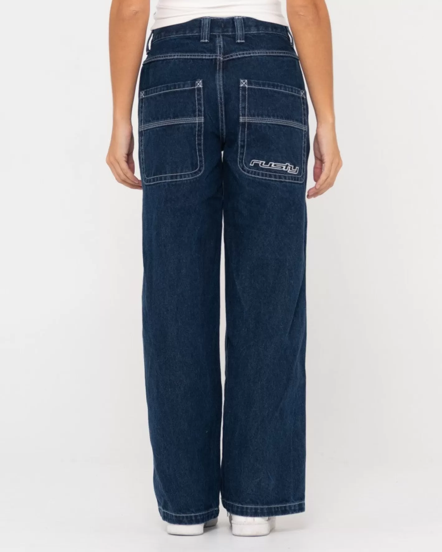 Mujer Rusty Vaqueros Holgados De Talle Bajo Flip Mommy