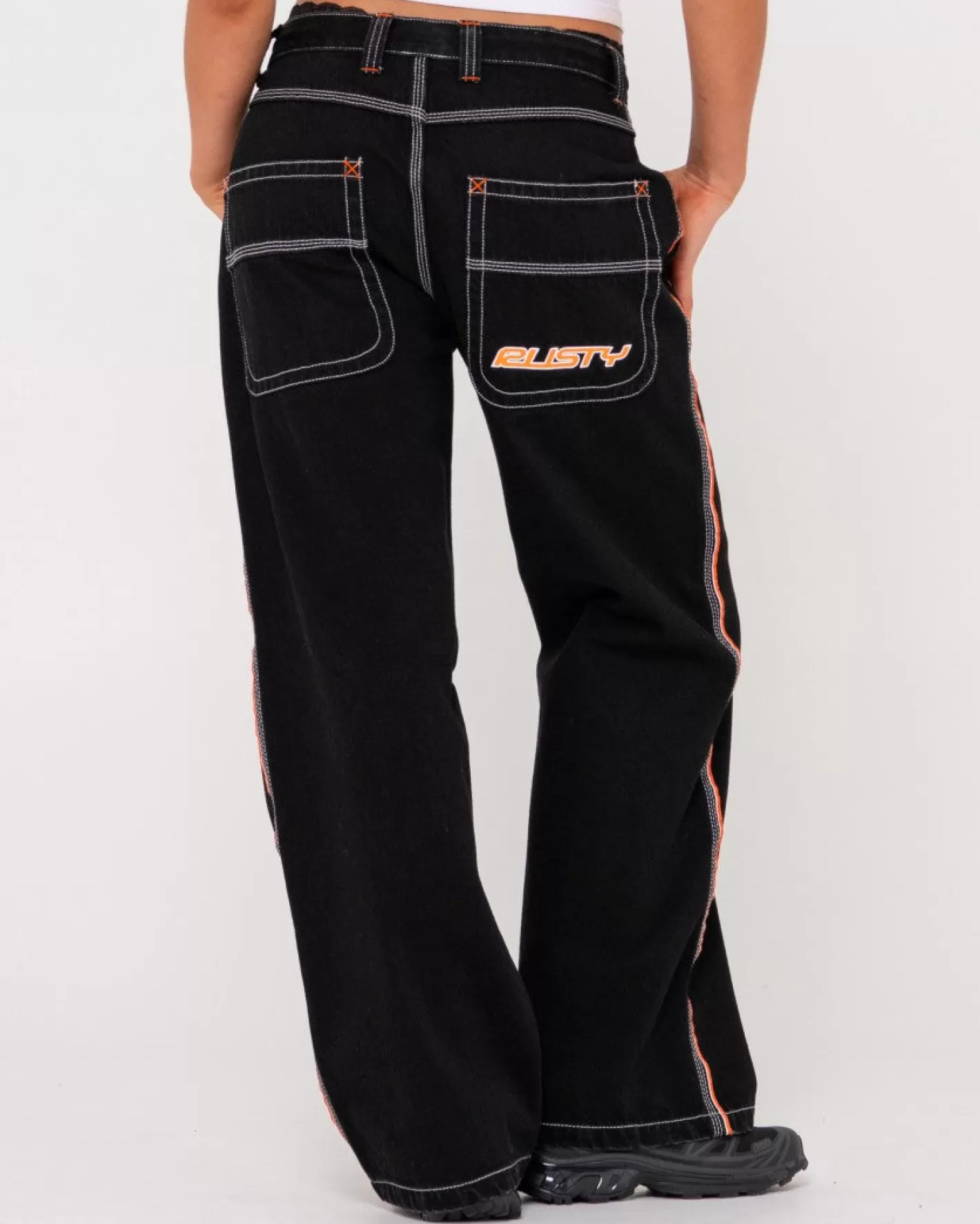 Mujer Rusty Vaqueros Holgados De Talle Bajo Flip Mommy