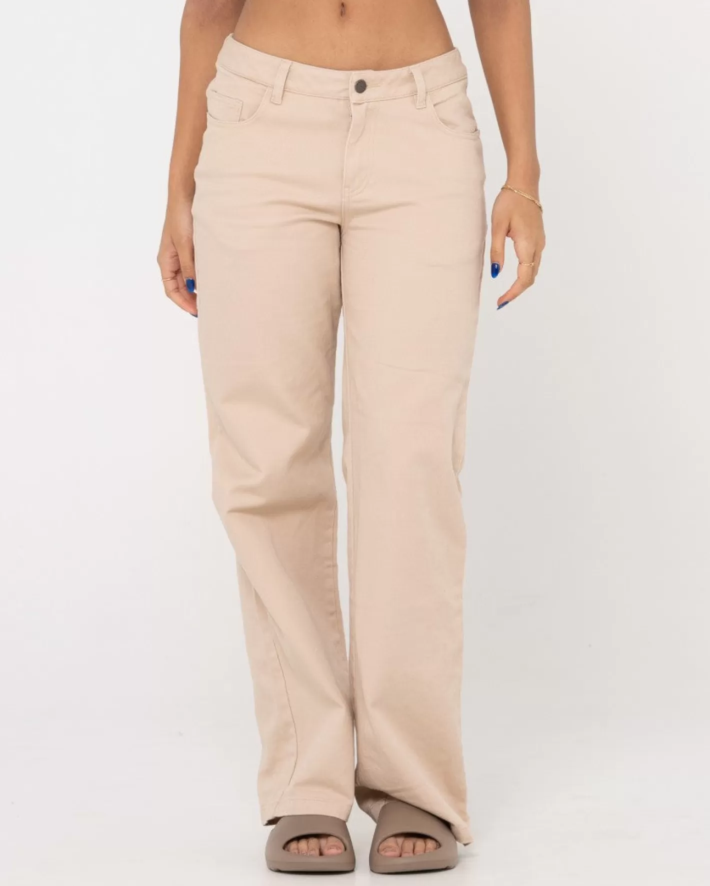 Mujer Rusty Vaqueros Rectos De Talle Bajo Haze