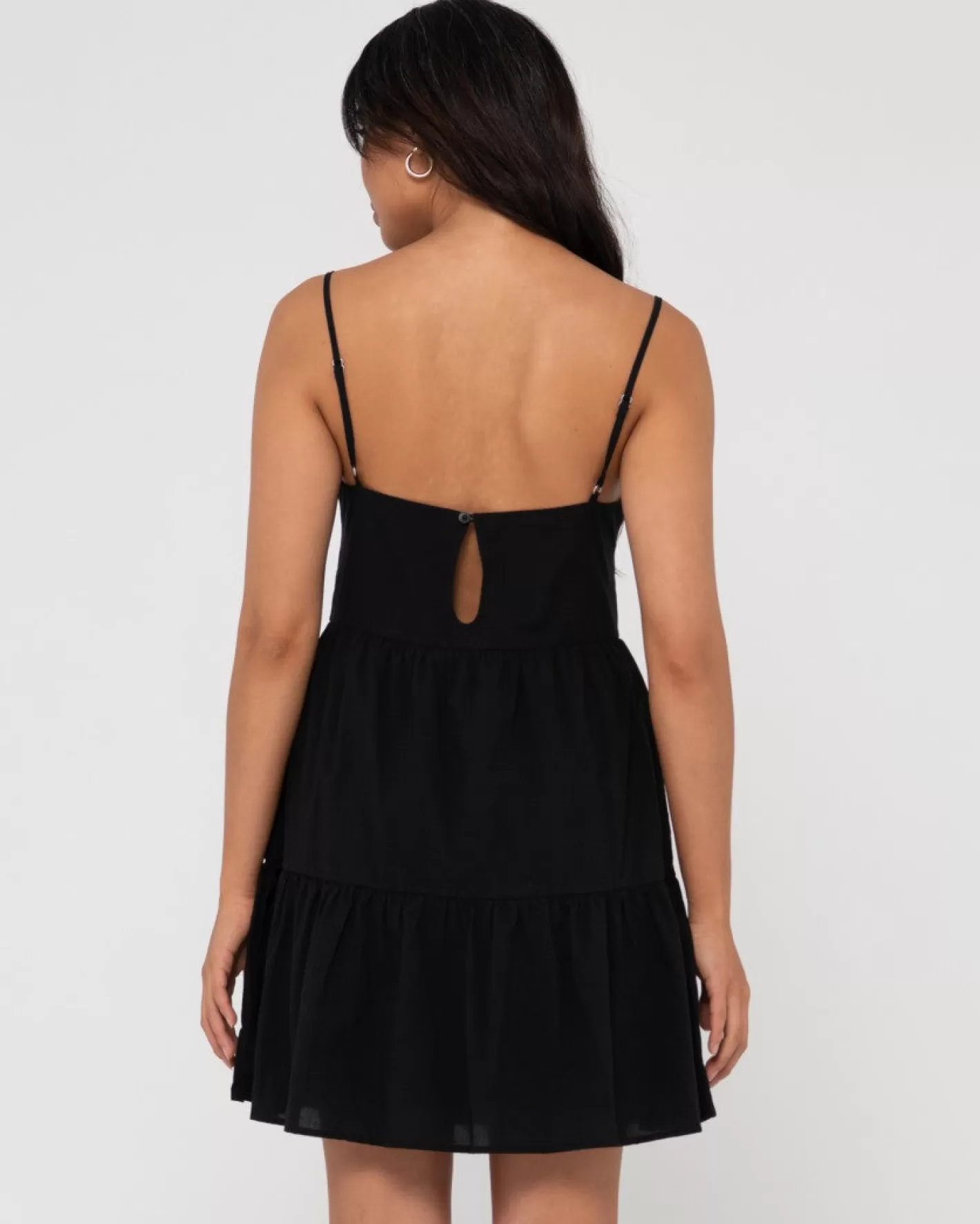 Mujer Rusty Vestido Lencero Escalonado Heather
