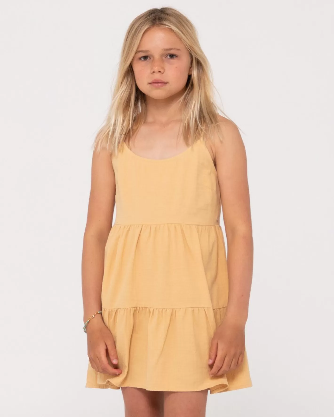 Niños Rusty Vestido Lencero Escalonado Sweet Water Para Ninas